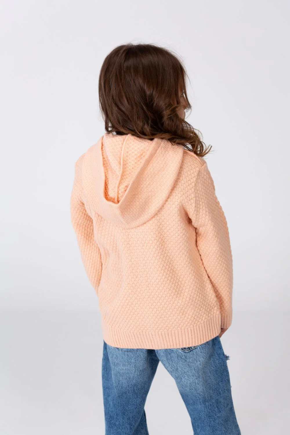 Girl's Hooded Pullover With Front Zipper In Practical Comfortable Material - Image 8