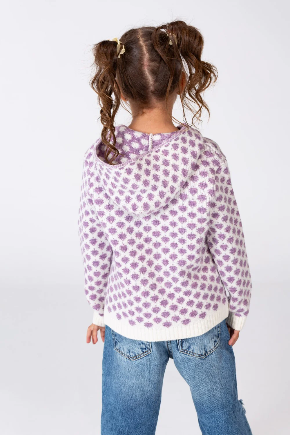 Girl's Hooded Round Neck Pullover With Comfortable Winter Material - Image 5