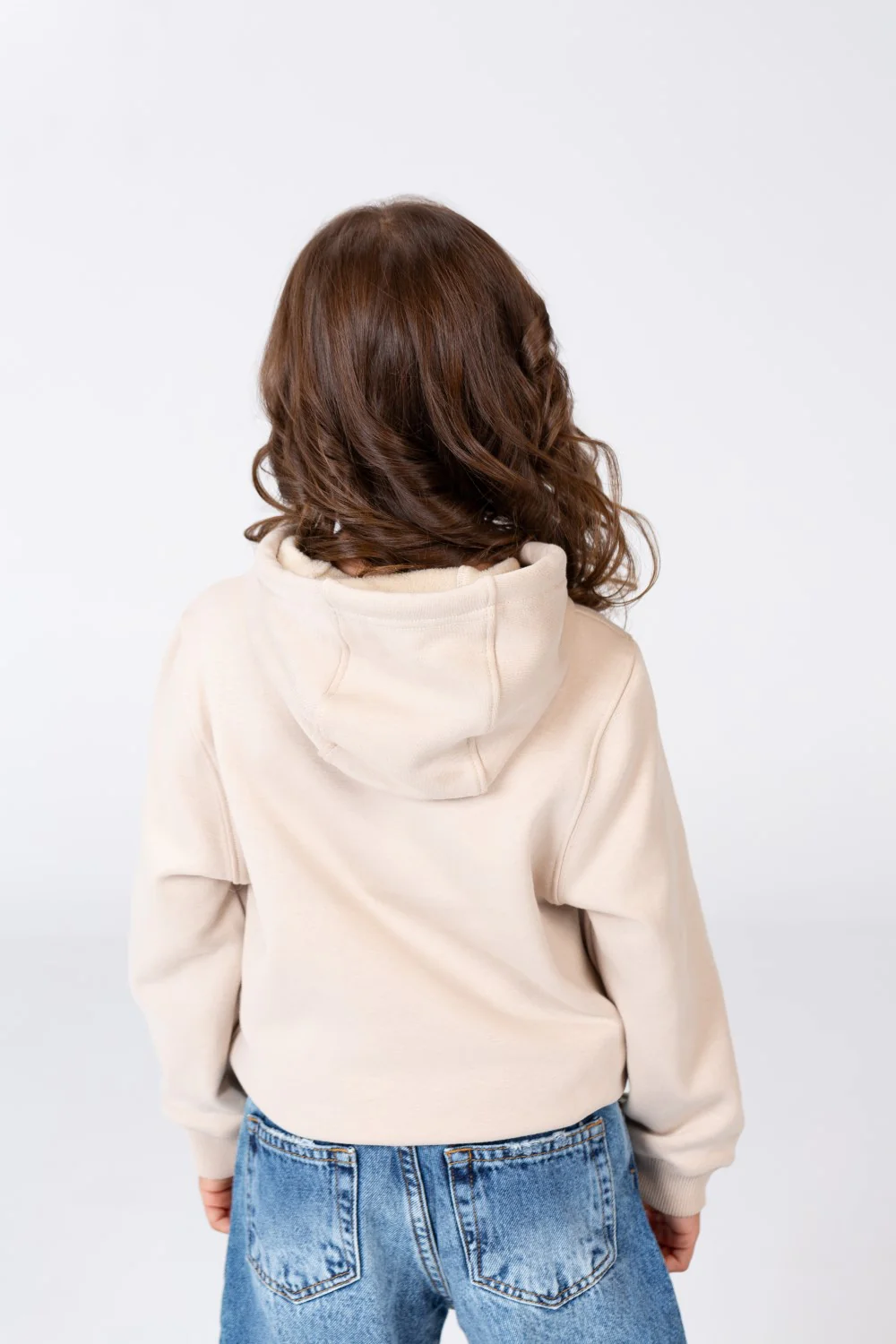 Girl's Hoodie Sweatshirt With Front Print Made Of Melton With A Breathable Material - Image 2