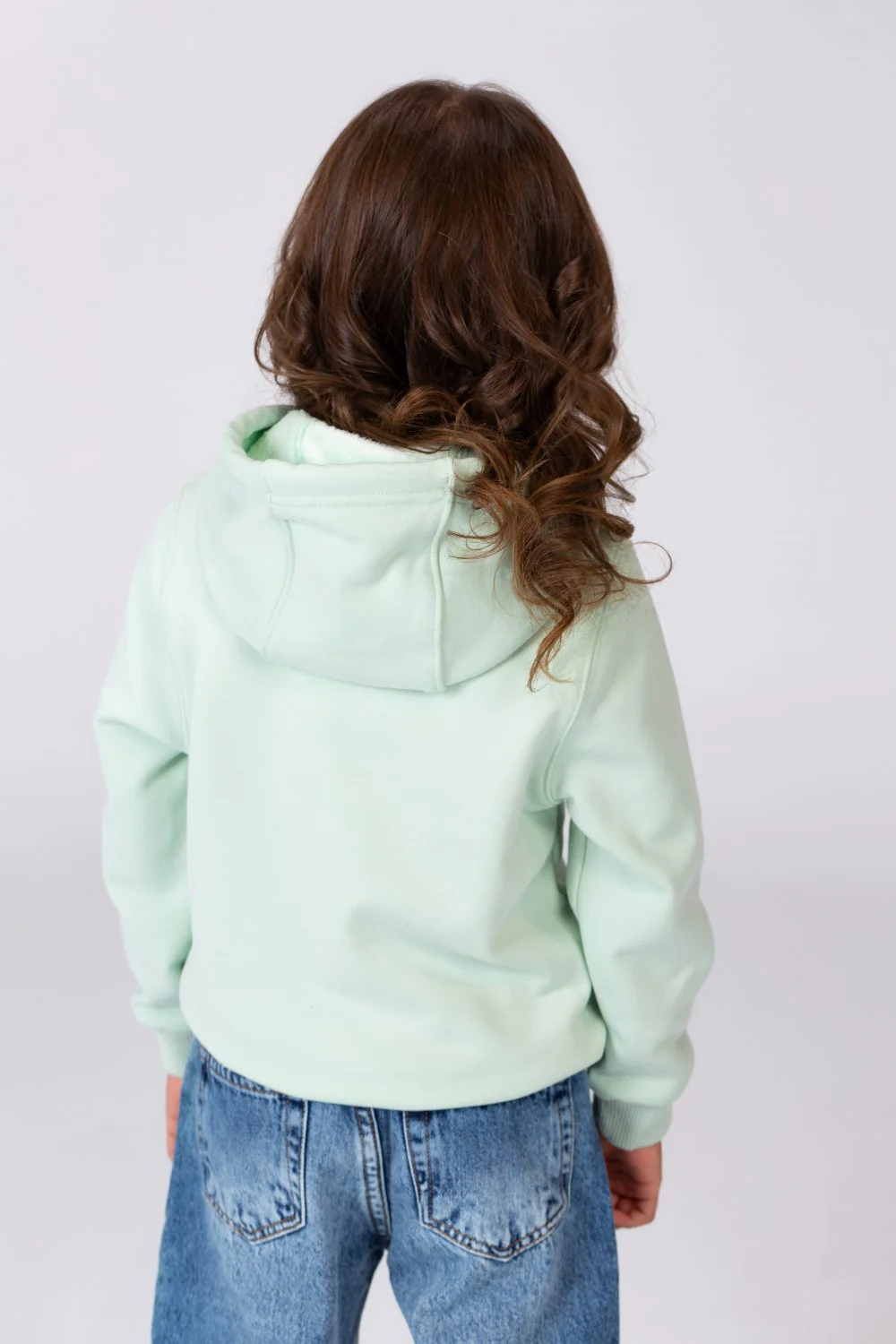Girl's Hoodie Sweatshirt With Front Print Made Of Melton With A Breathable Material - Image 8