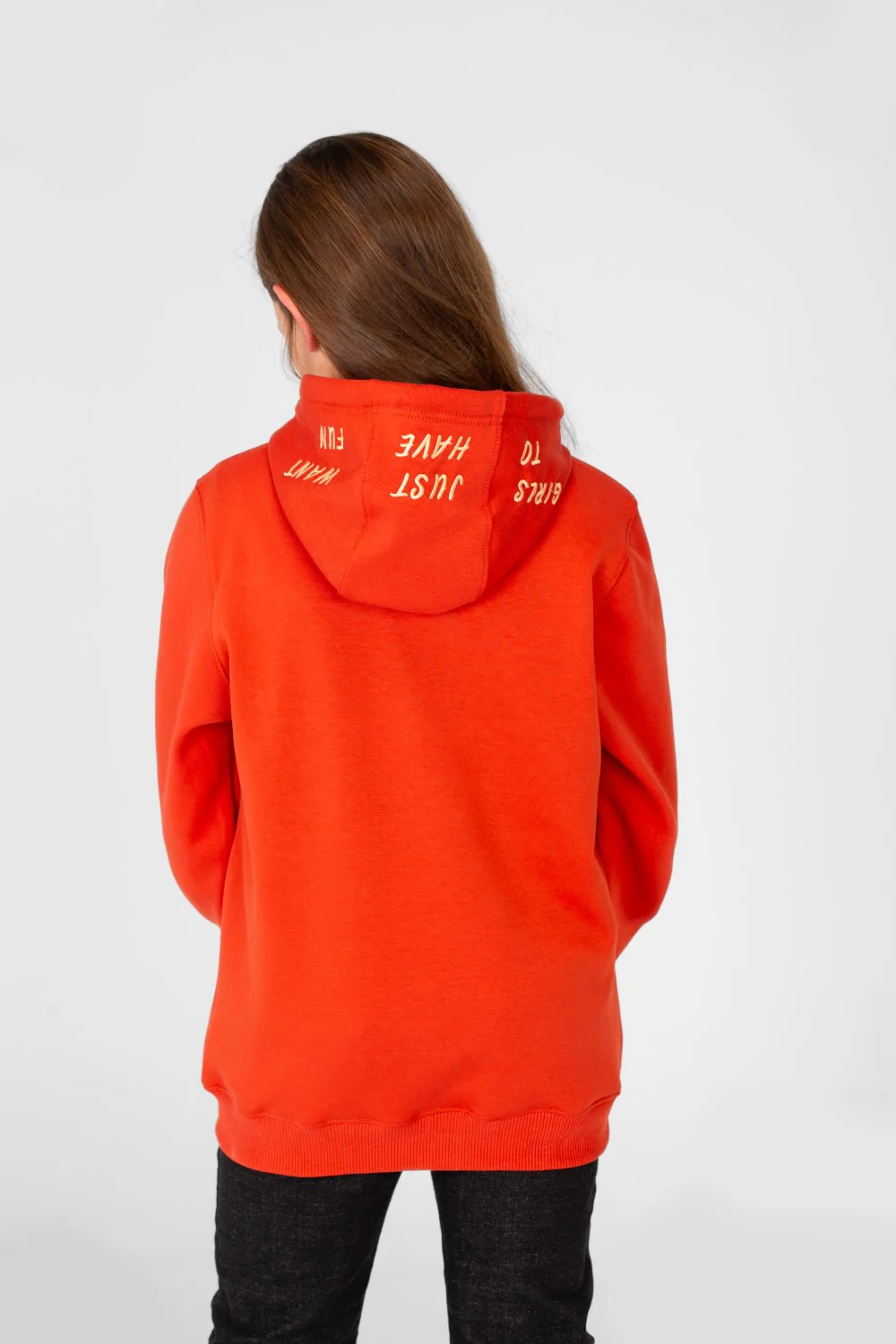 Girl's Hoodie Sweatshirt With Text Print And Long Sleeves - Image 14