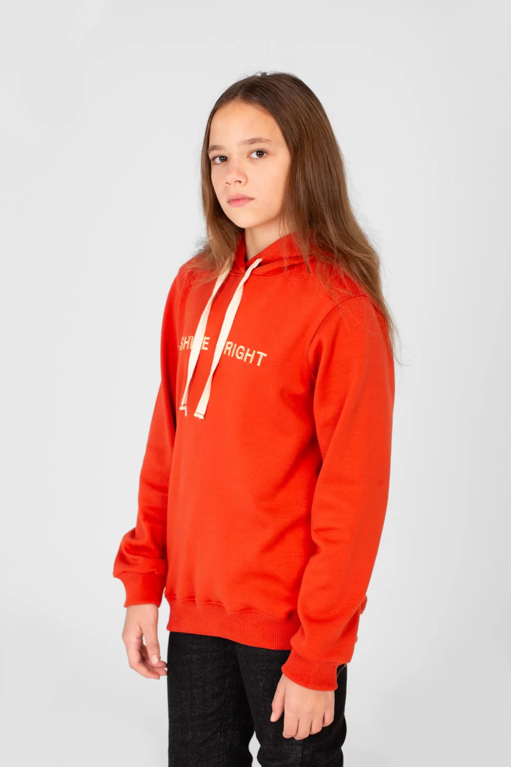 Girl's Hoodie Sweatshirt With Text Print And Long Sleeves - Image 15