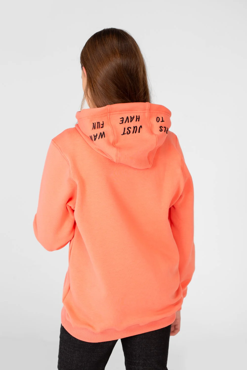 Girl's Hoodie Sweatshirt With Text Print And Long Sleeves - Image 18