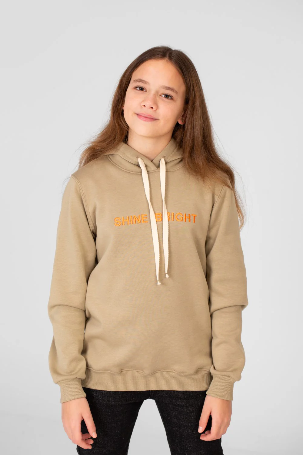 Girl's Hoodie Sweatshirt With Text Print And Long Sleeves - Image 21