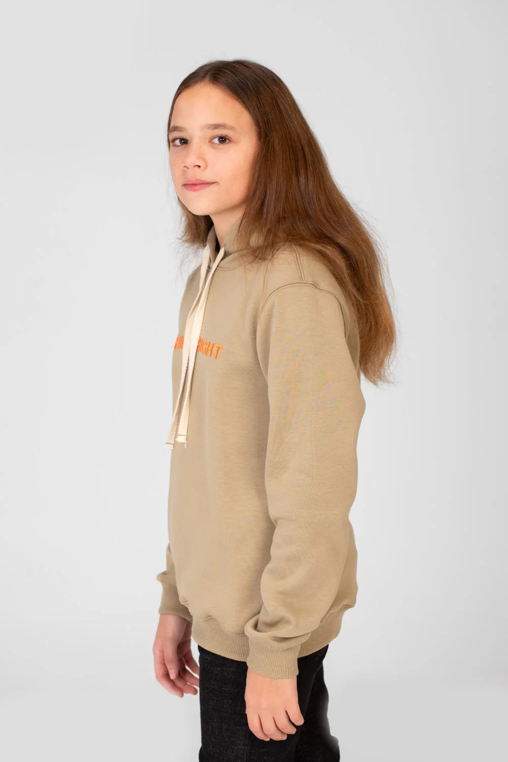 Girl's Hoodie Sweatshirt With Text Print And Long Sleeves - Image 23