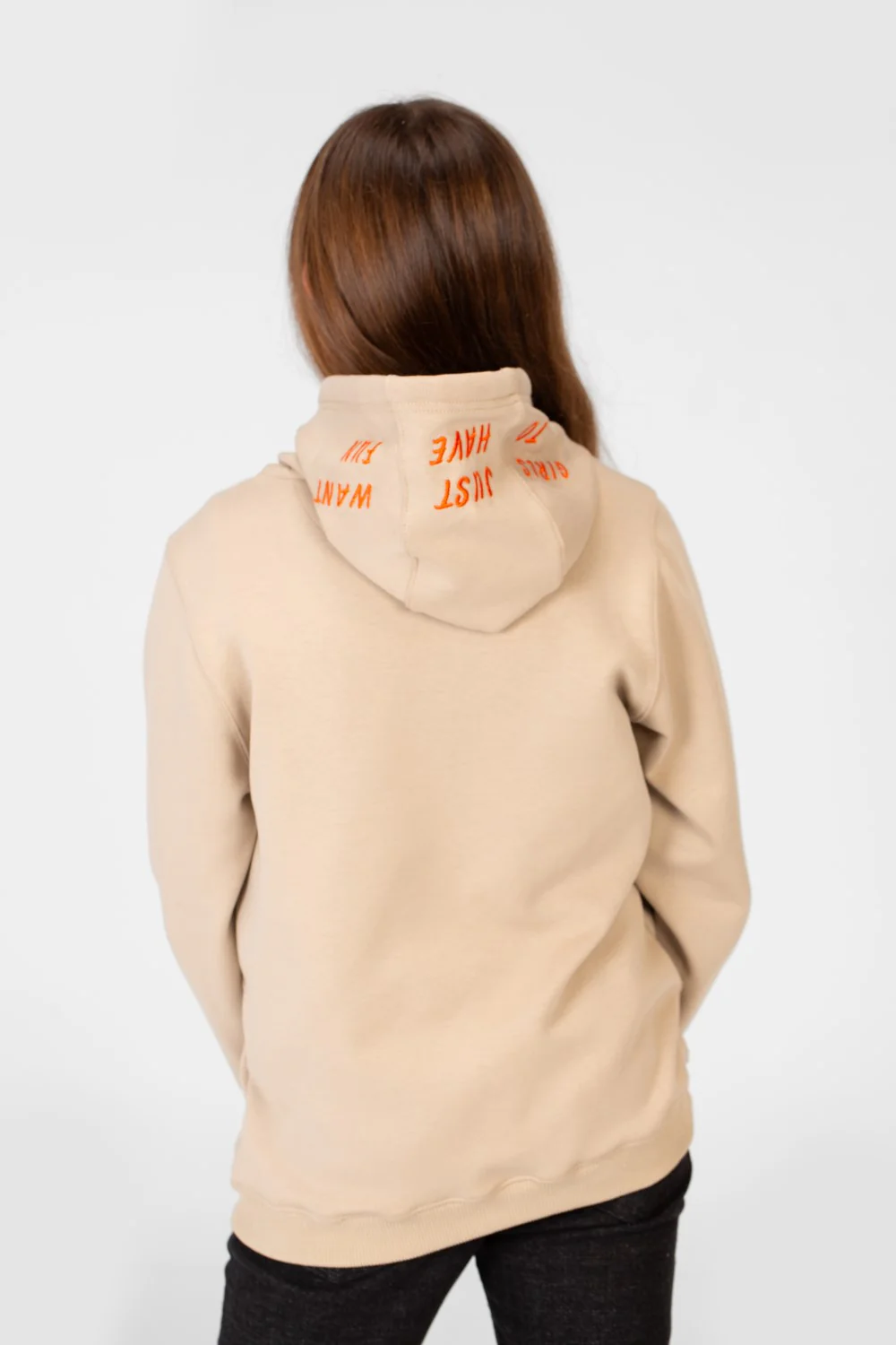 Girl's Hoodie Sweatshirt With Text Print And Long Sleeves - Image 6