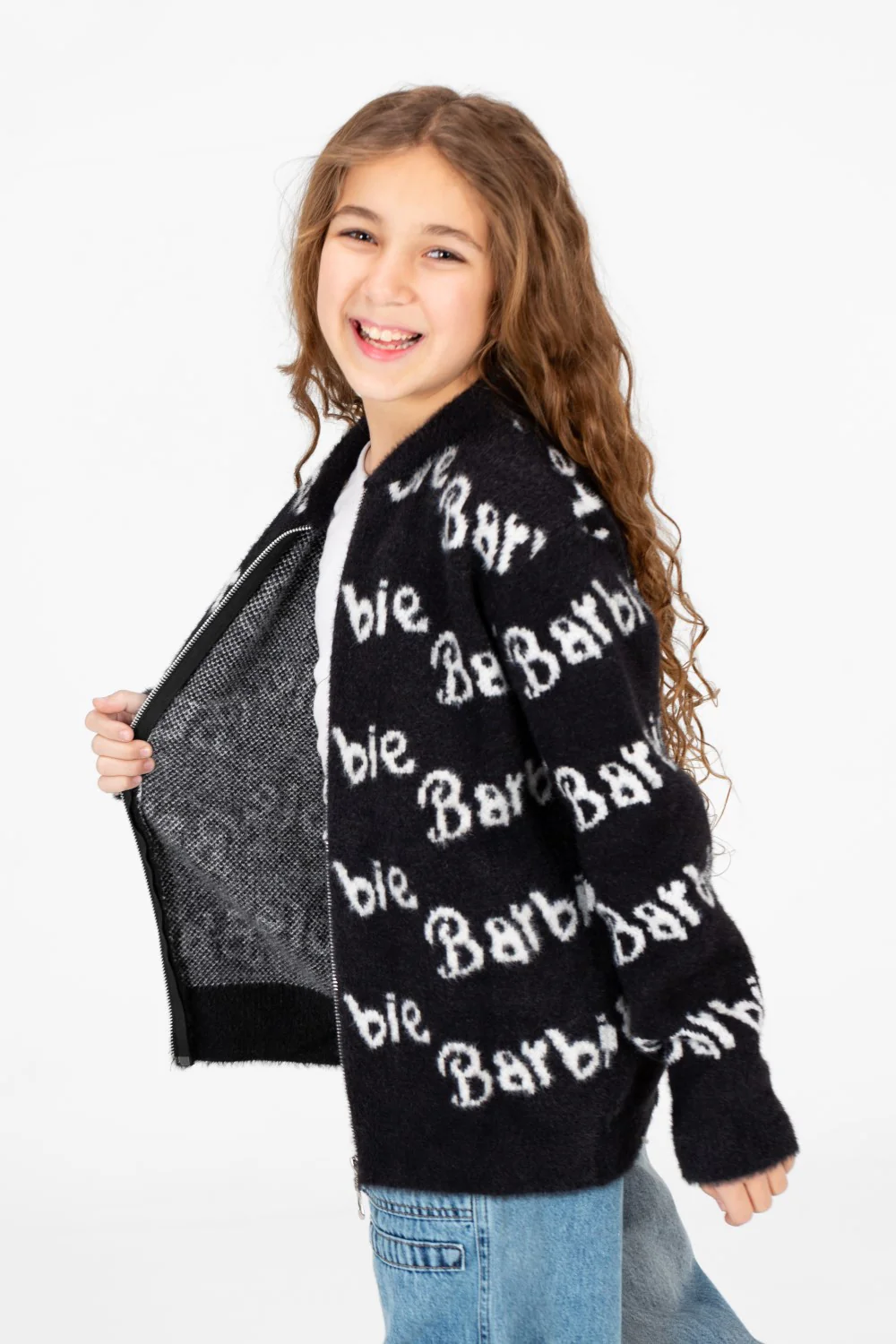 Girl's Jakar Barbie Print Full Zip Pullover - Image 3
