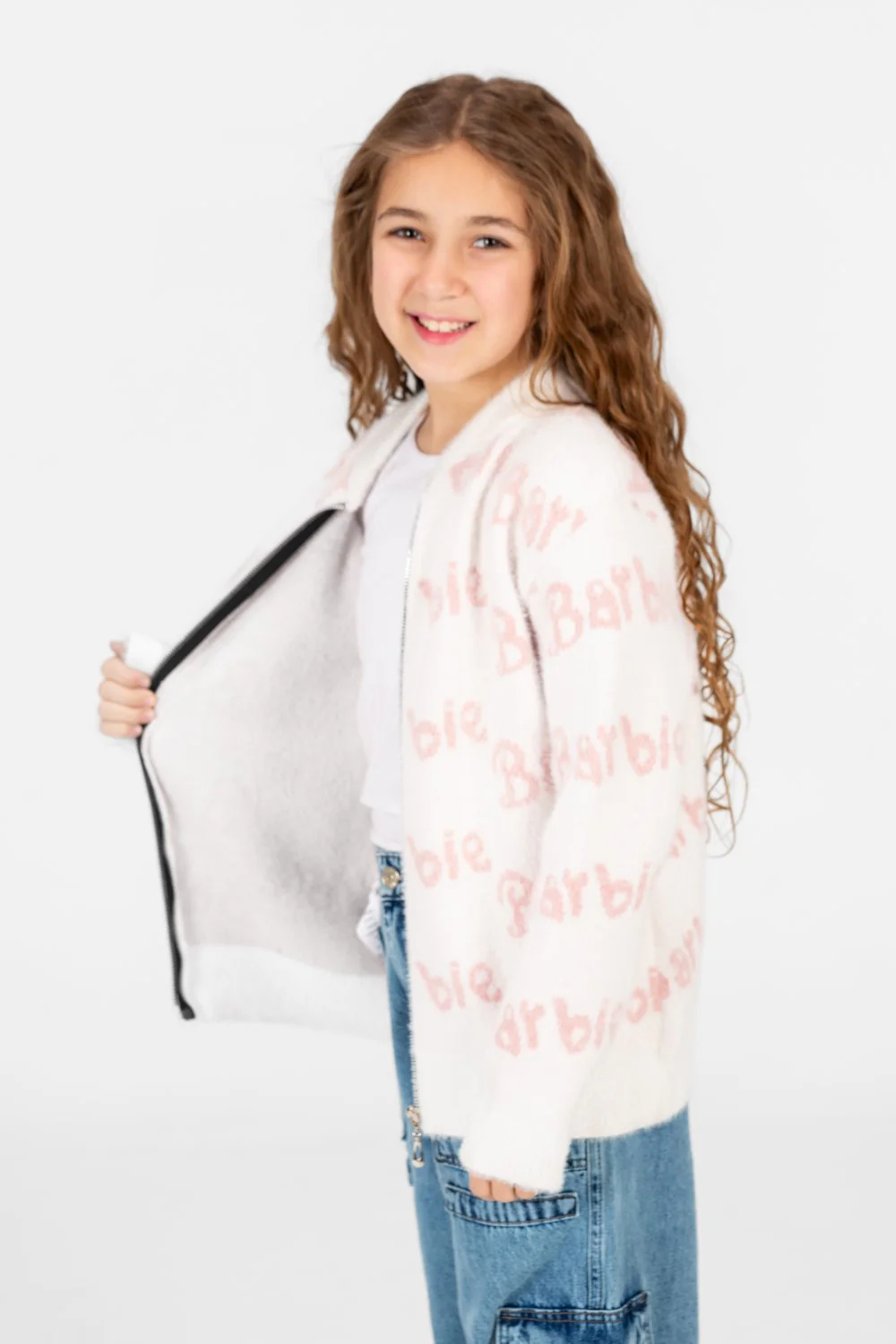Girl's Jakar Barbie Print Full Zip Pullover - Image 7