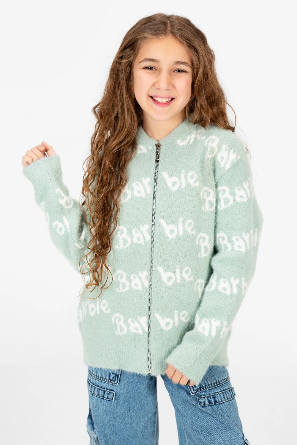 Girl's Jakar Barbie Print Full Zip Pullover - Image 9