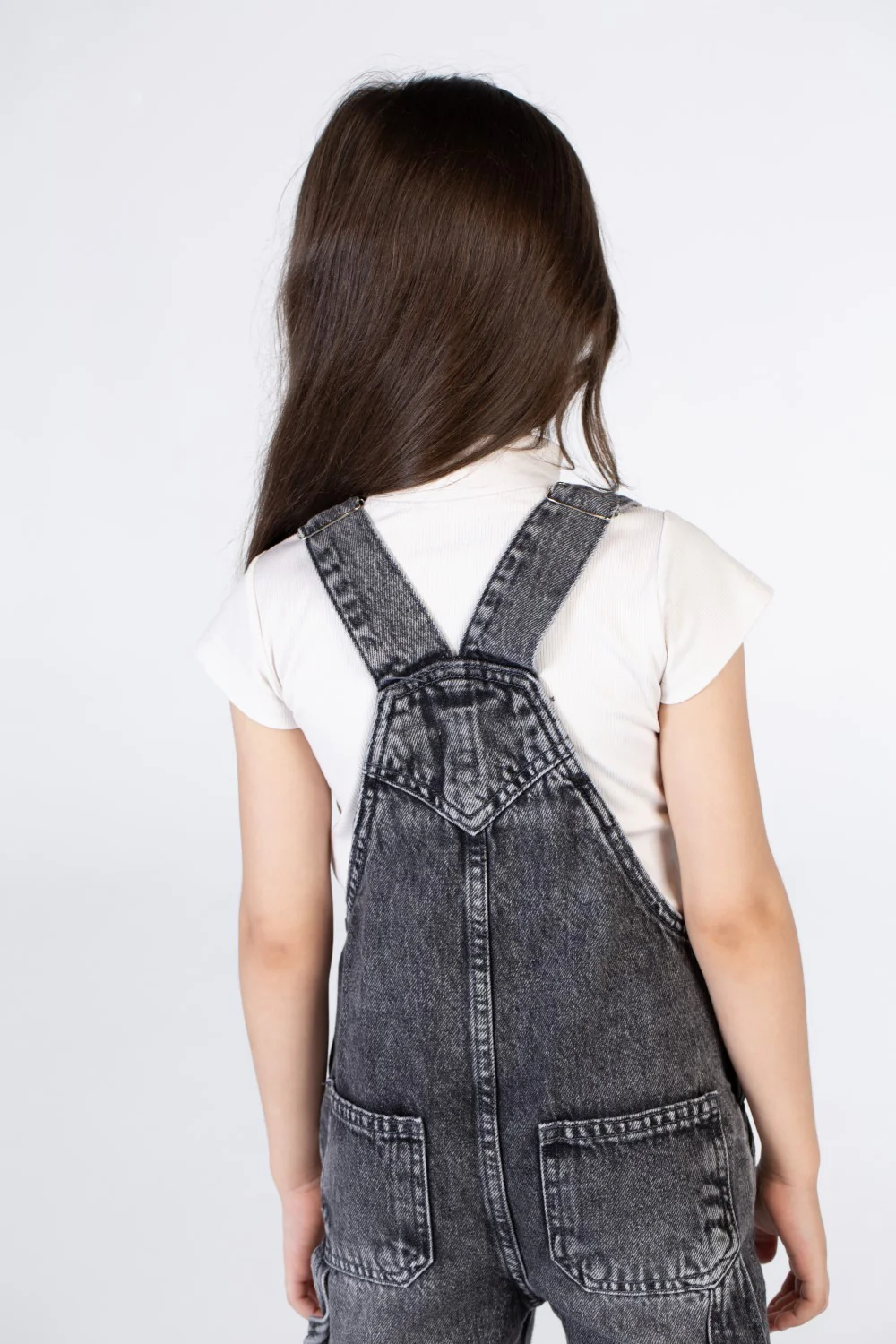 Girls jeans Slouchy Jumpsuit With A Front Pocket And A Unique Cut - Image 11