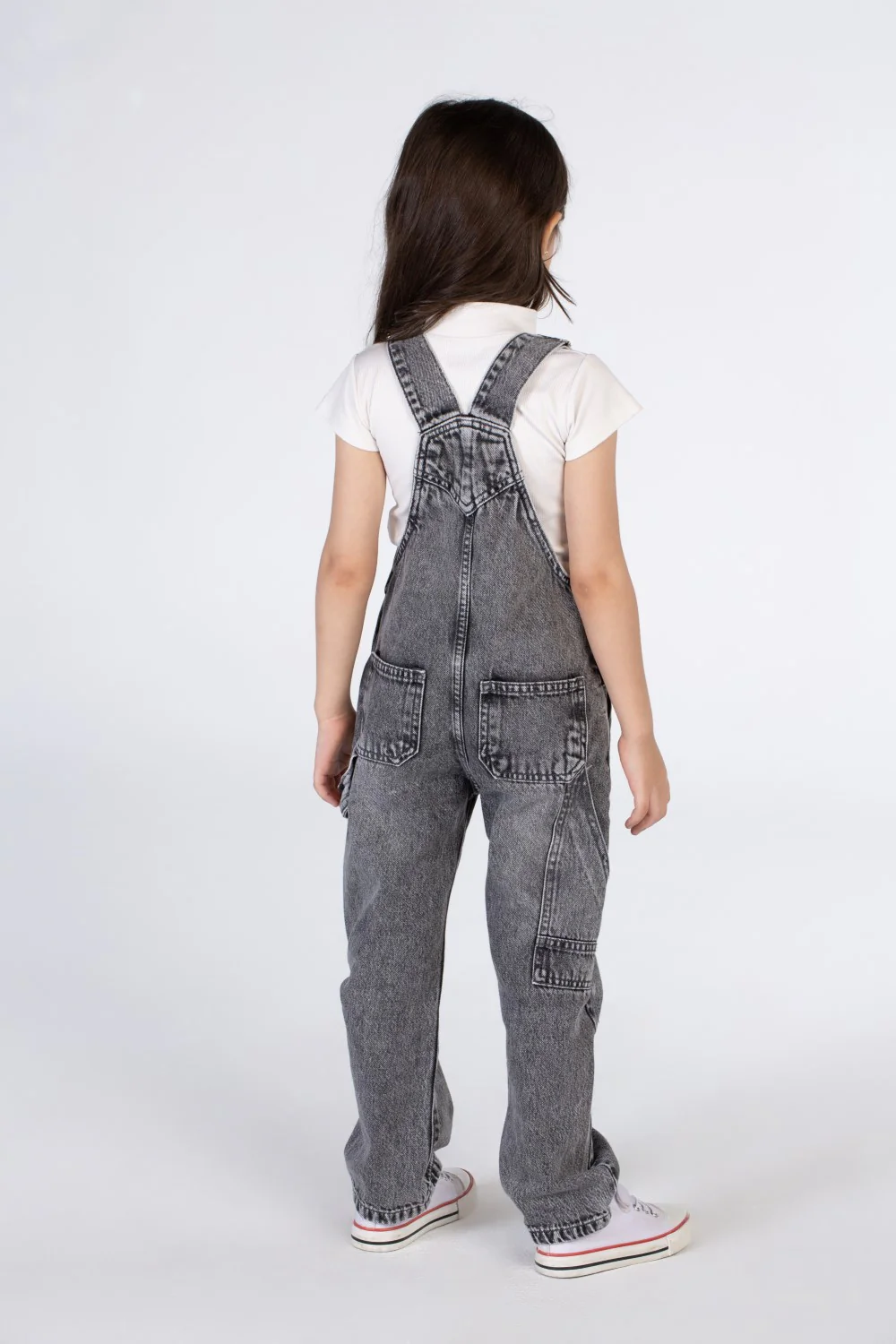 Girls jeans Slouchy Jumpsuit With A Front Pocket And A Unique Cut - Image 14