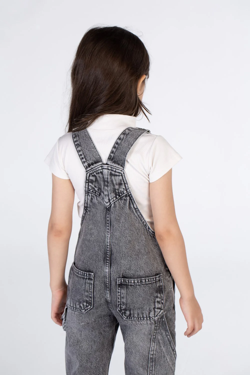Girls jeans Slouchy Jumpsuit With A Front Pocket And A Unique Cut - Image 15