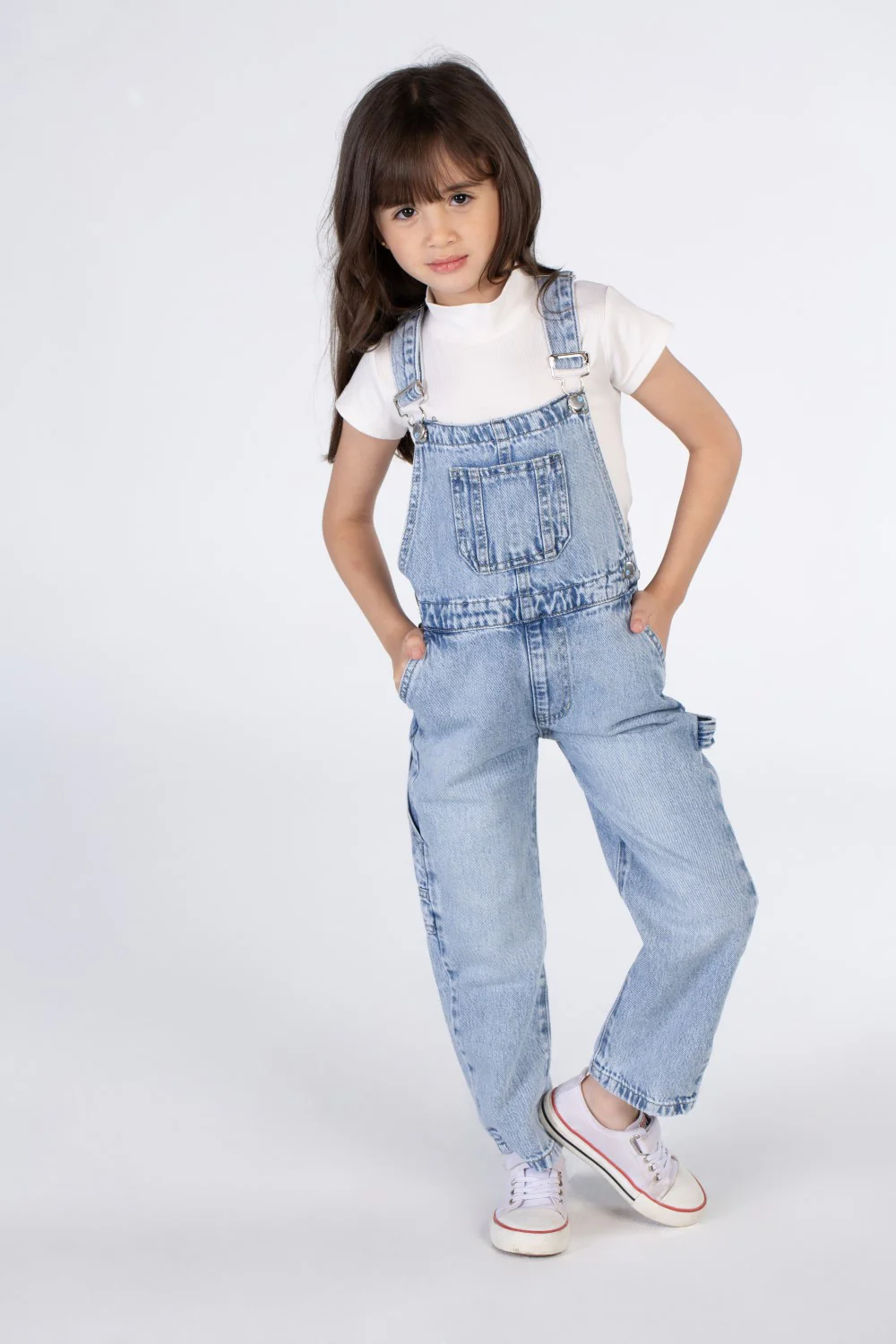 Girls jeans Slouchy Jumpsuit With A Front Pocket And A Unique Cut - Image 17