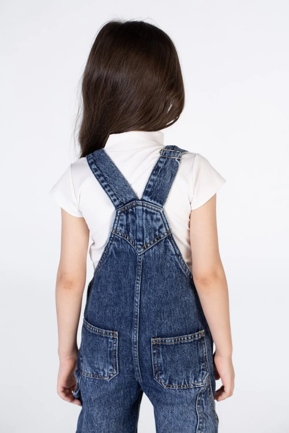 Girls jeans Slouchy Jumpsuit With A Front Pocket And A Unique Cut - Image 7