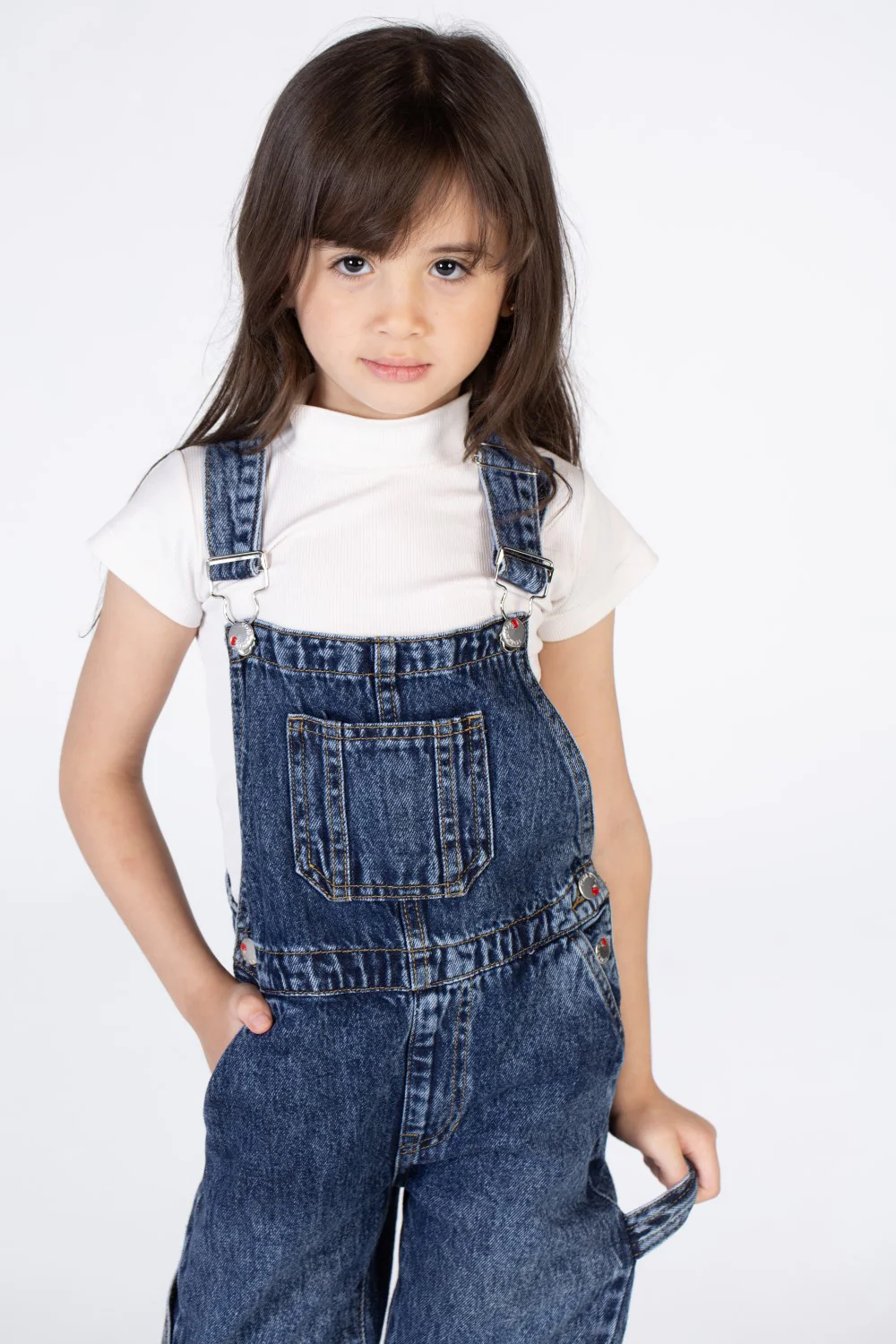 Girls jeans Slouchy Jumpsuit With A Front Pocket And A Unique Cut - Image 8