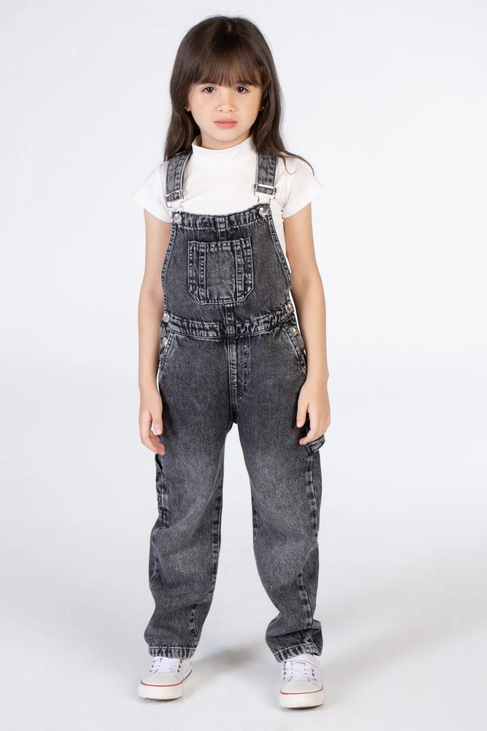 Girls jeans Slouchy Jumpsuit With A Front Pocket And A Unique Cut - Image 9