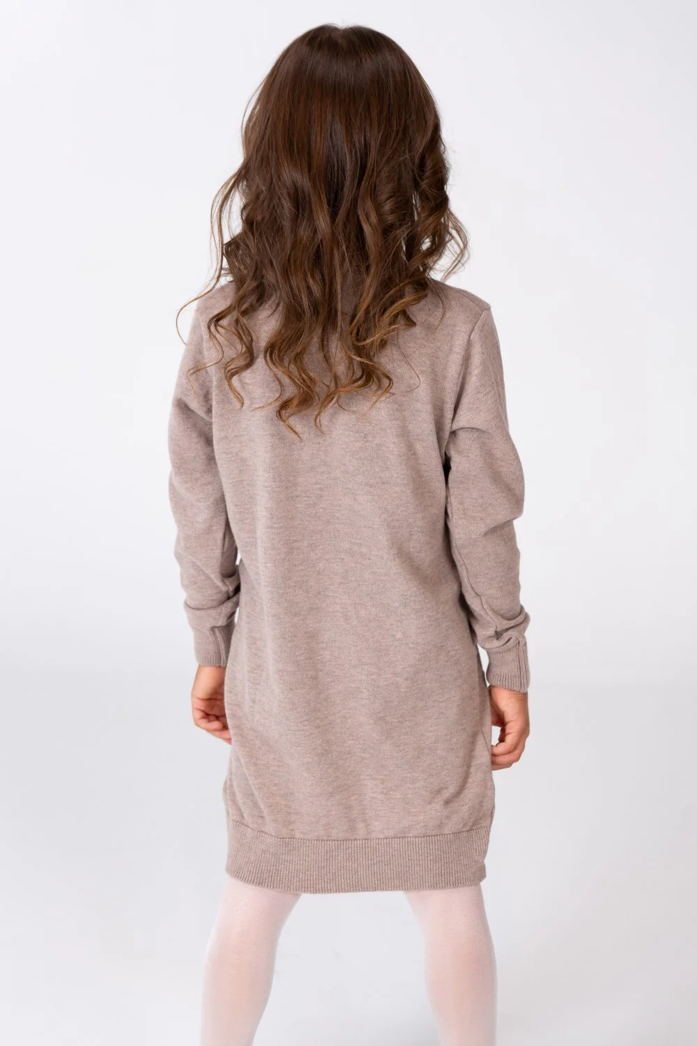 Girl's Long Pullover With High Neck And Long Sleeves Printed With Cotton Material - Image 8