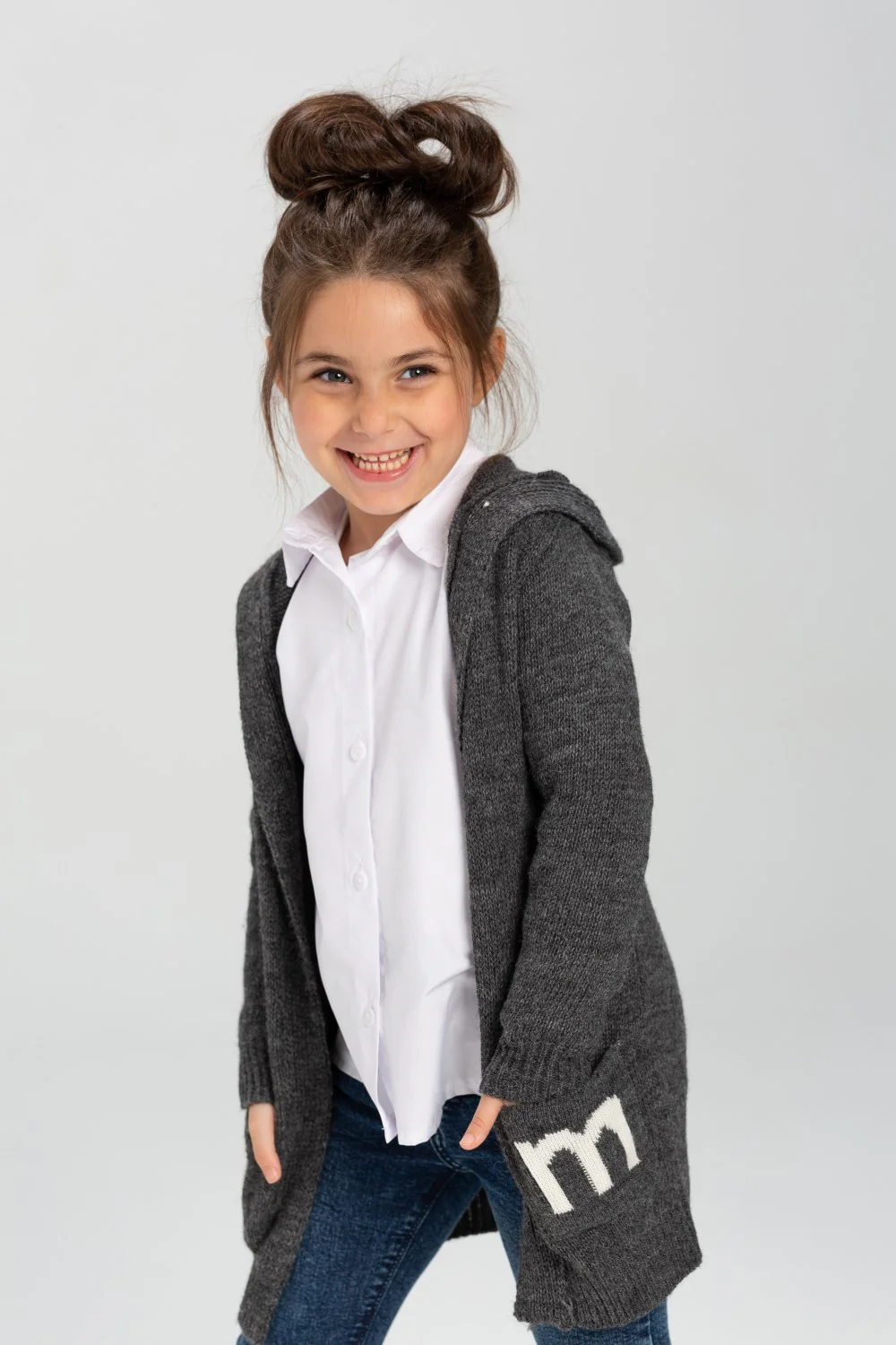 Girl's Long Sleeve Basic Regular Fit Long Style Outfit With Unqiue Design - Image 6