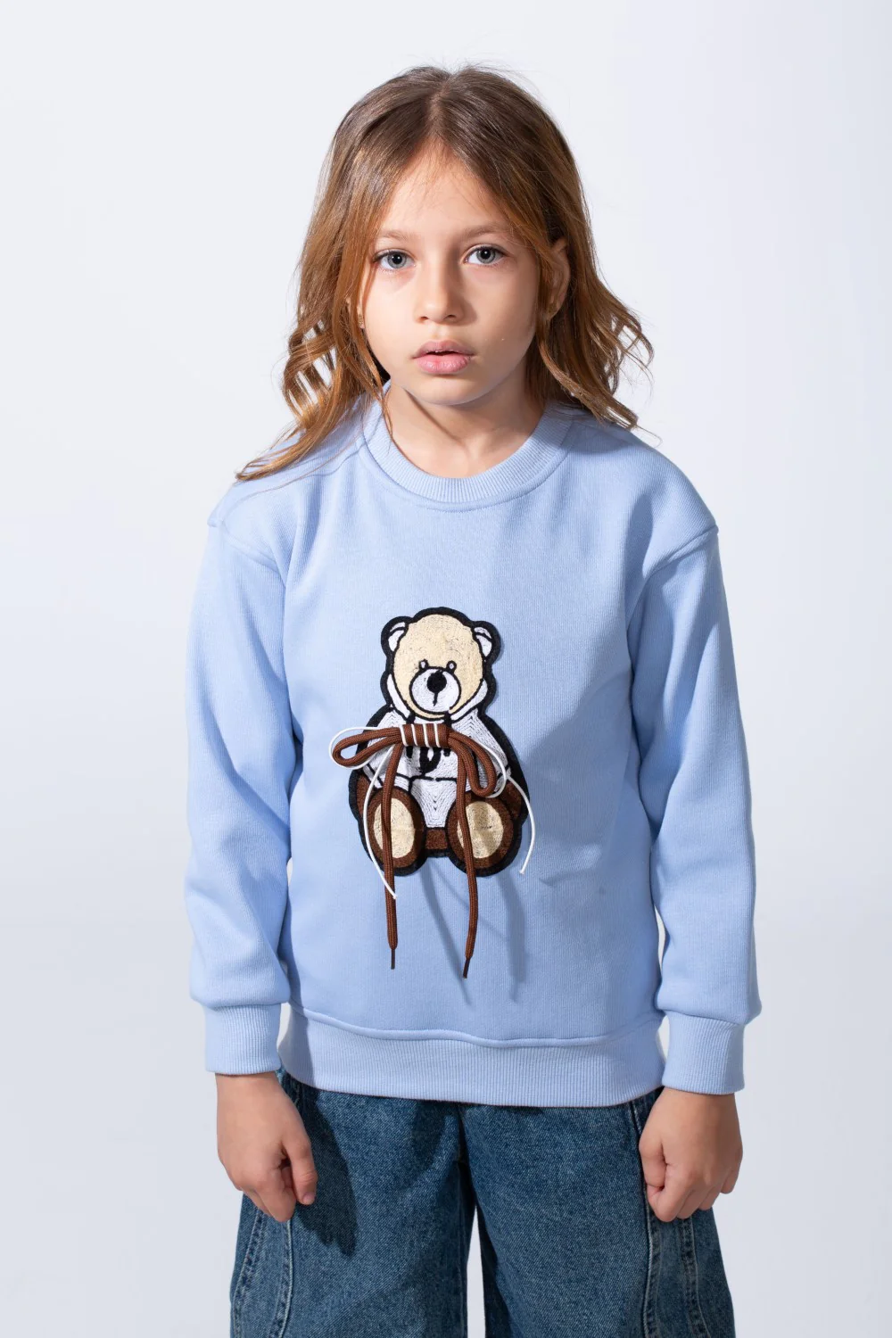 Girl's Long Sleeve Round Neck Slim Fit With Chest Print Casual Everyday Wear Comfy Sweatshirt