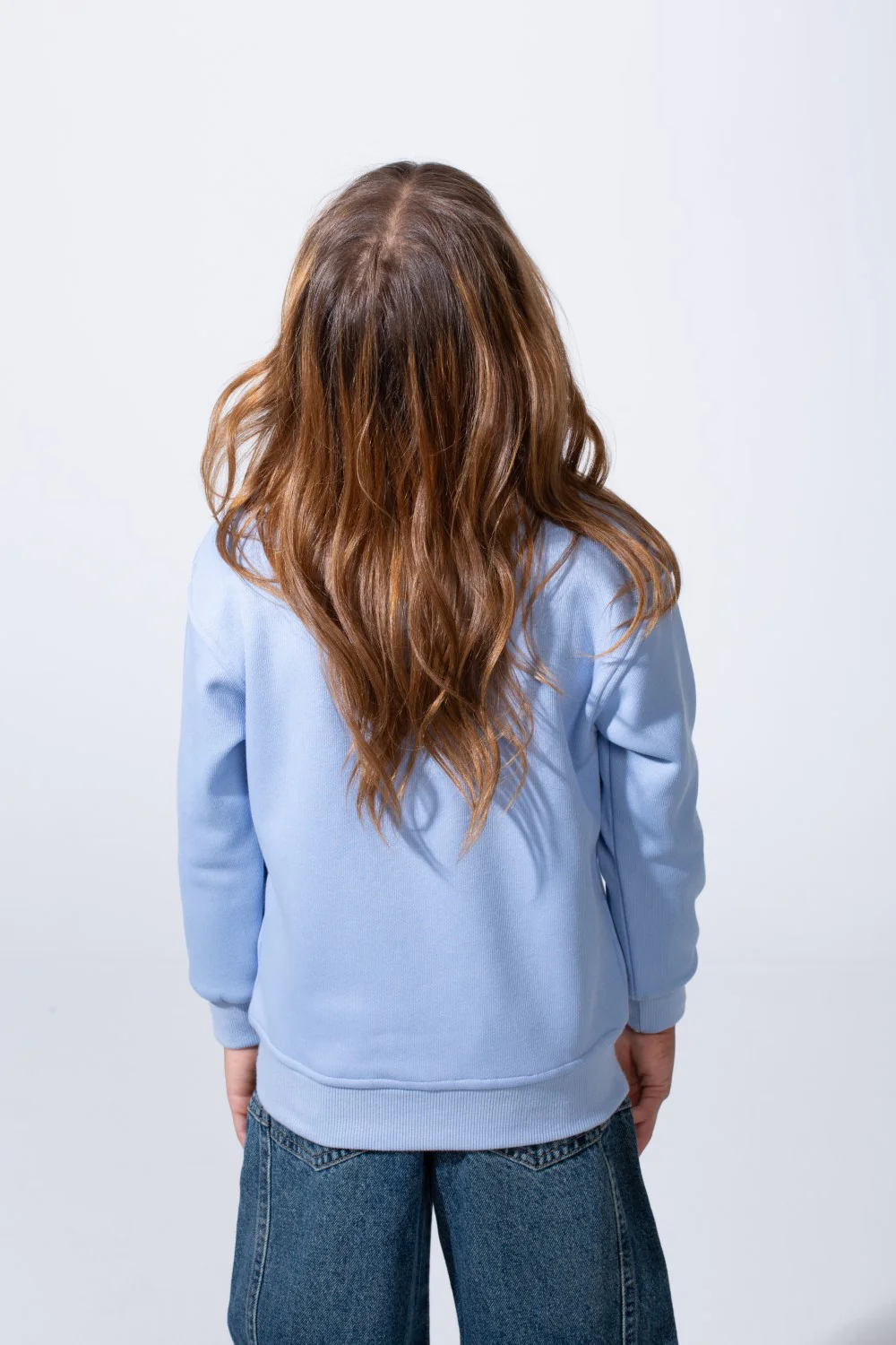 Girl's Long Sleeve Round Neck Slim Fit With Chest Print Casual Everyday Wear Comfy Sweatshirt - Image 2