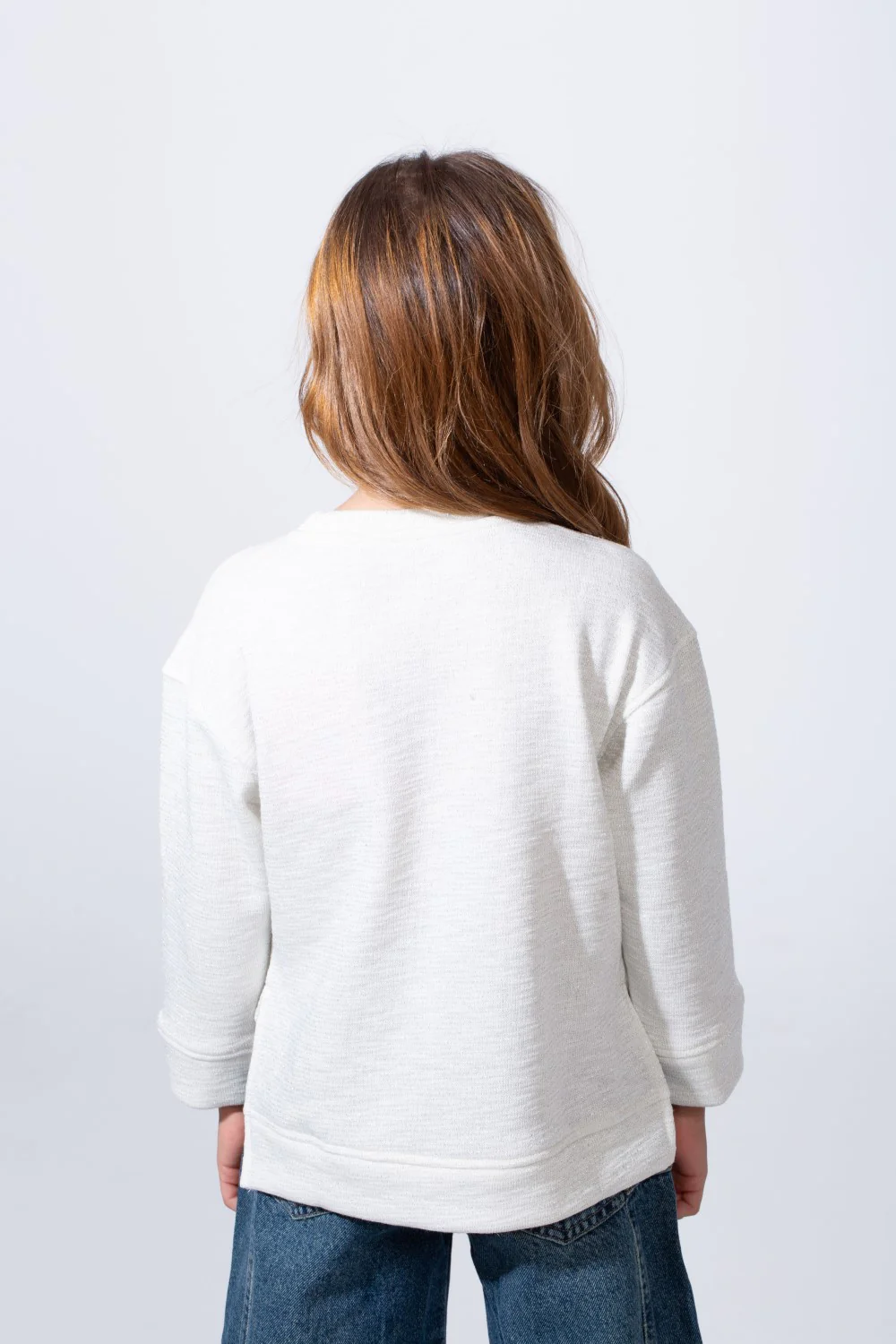 Girl's Long Sleeve Round Neckline Small Side Slits With Longer Back Than The Front Slim Fit Easy To Wear Daily Sweatshirt - Image 10