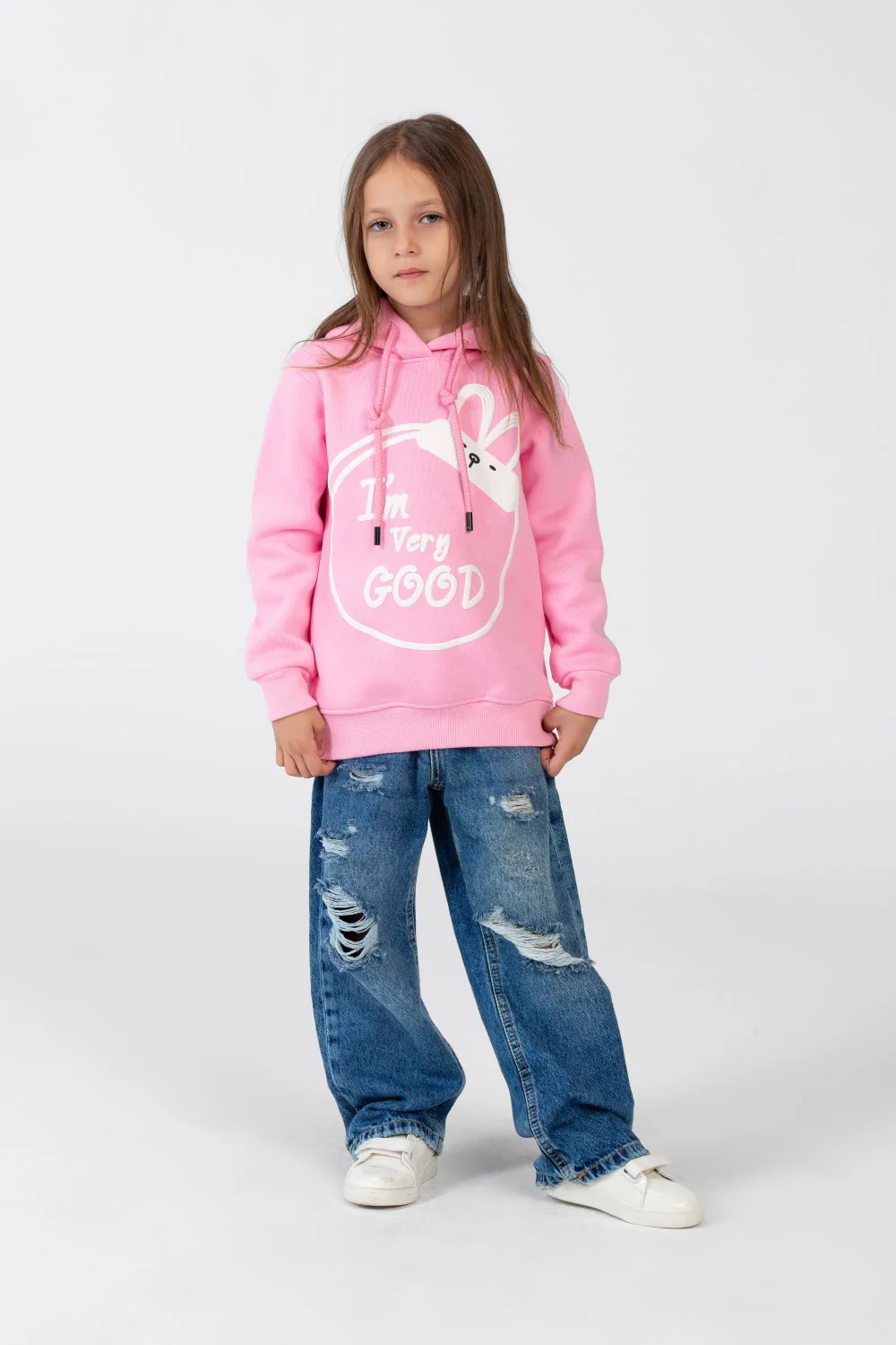 Girl's Long Sleeved Hooded Sweatshirt - Image 12
