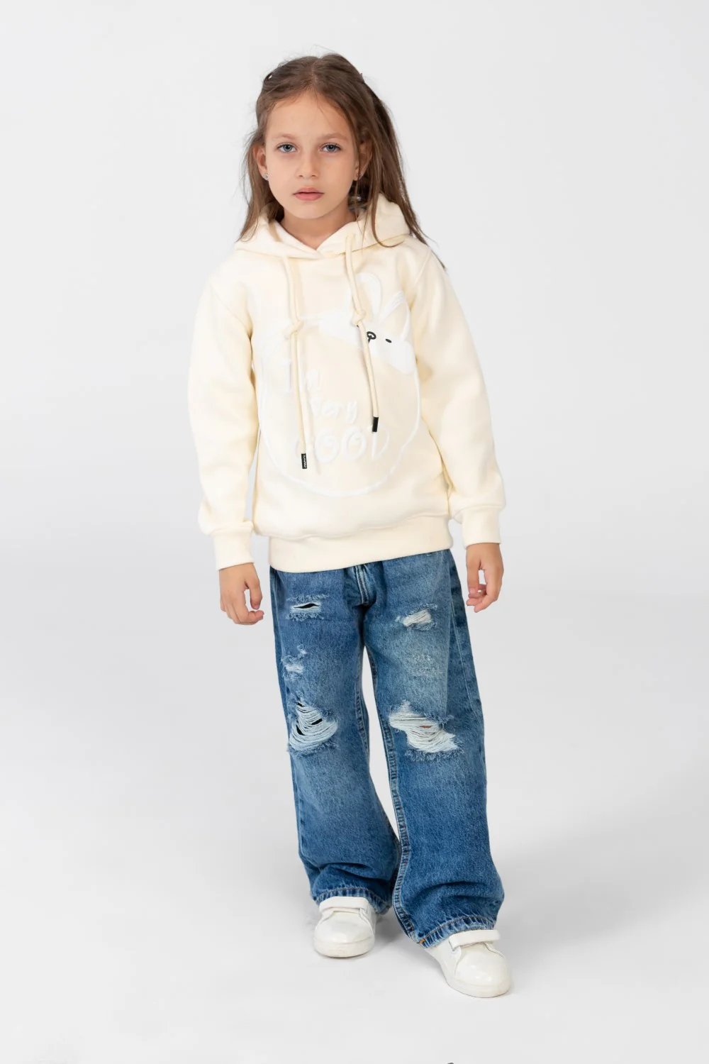Girl's Long Sleeved Hooded Sweatshirt - Image 4