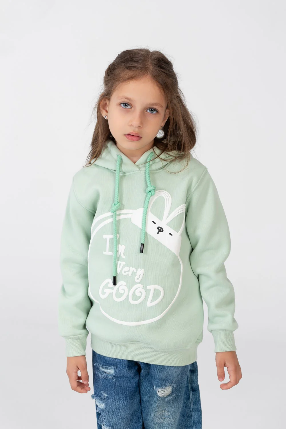Girl's Long Sleeved Hooded Sweatshirt - Image 5