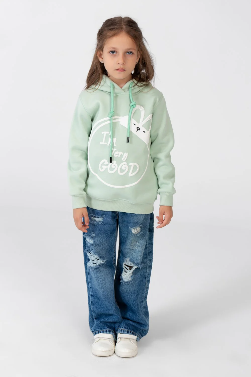 Girl's Long Sleeved Hooded Sweatshirt - Image 8