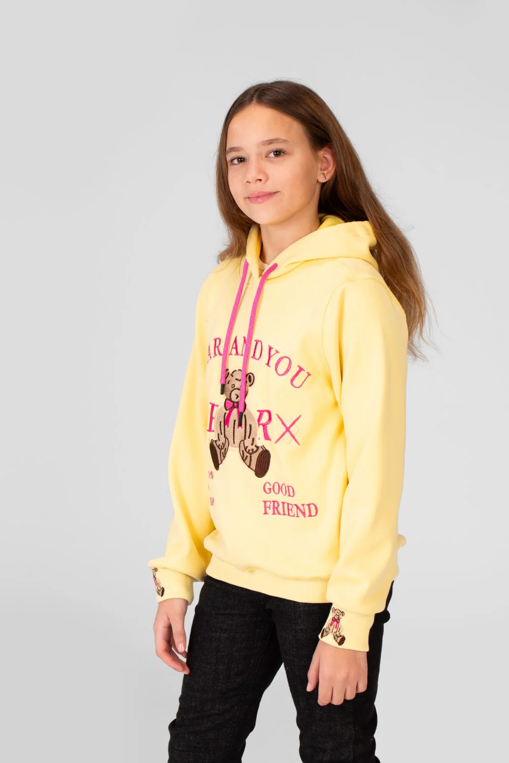 Girl's Long Sleeves Printed Hooded Sweatshirt - Image 10