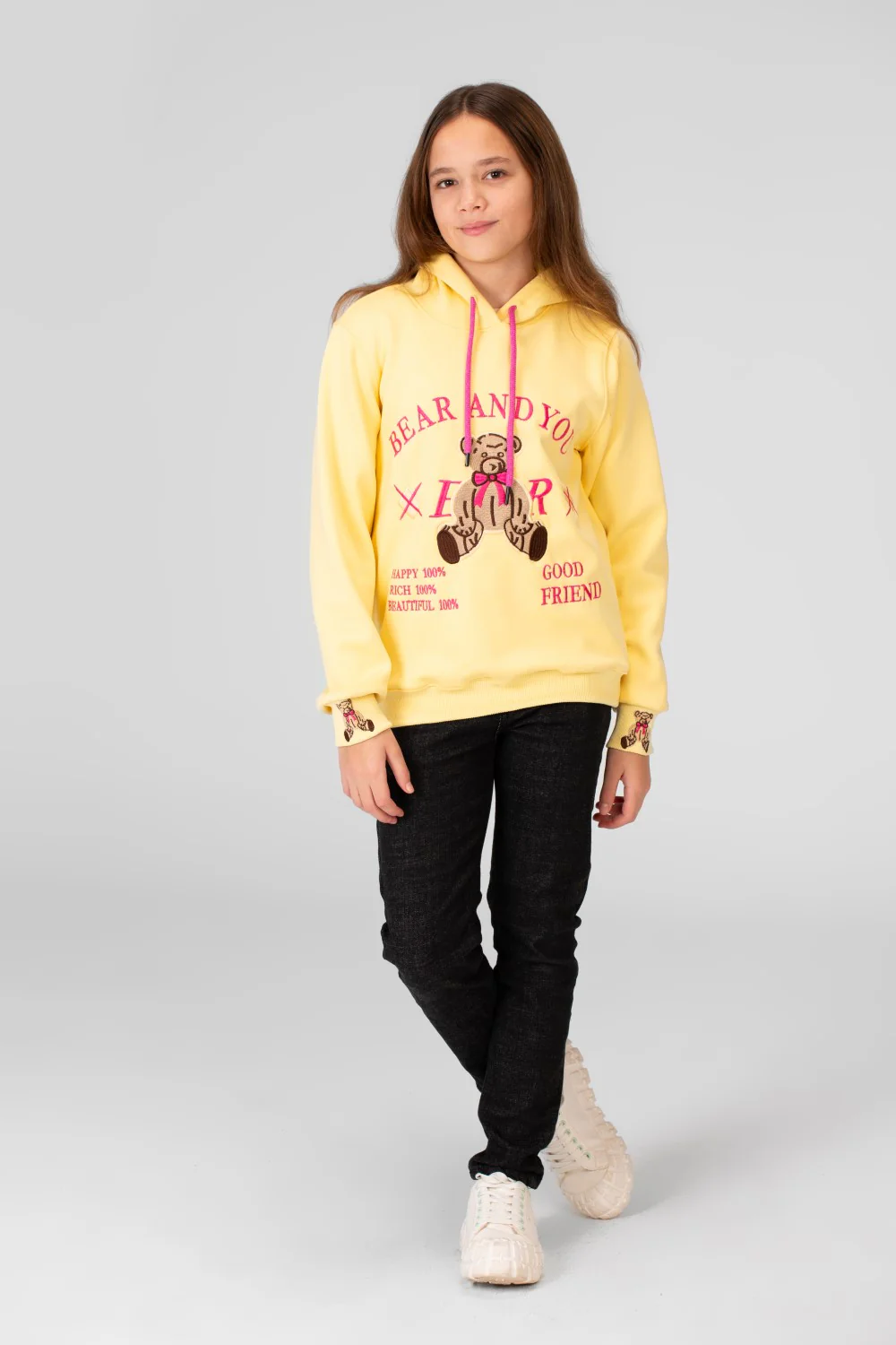 Girl's Long Sleeves Printed Hooded Sweatshirt - Image 11