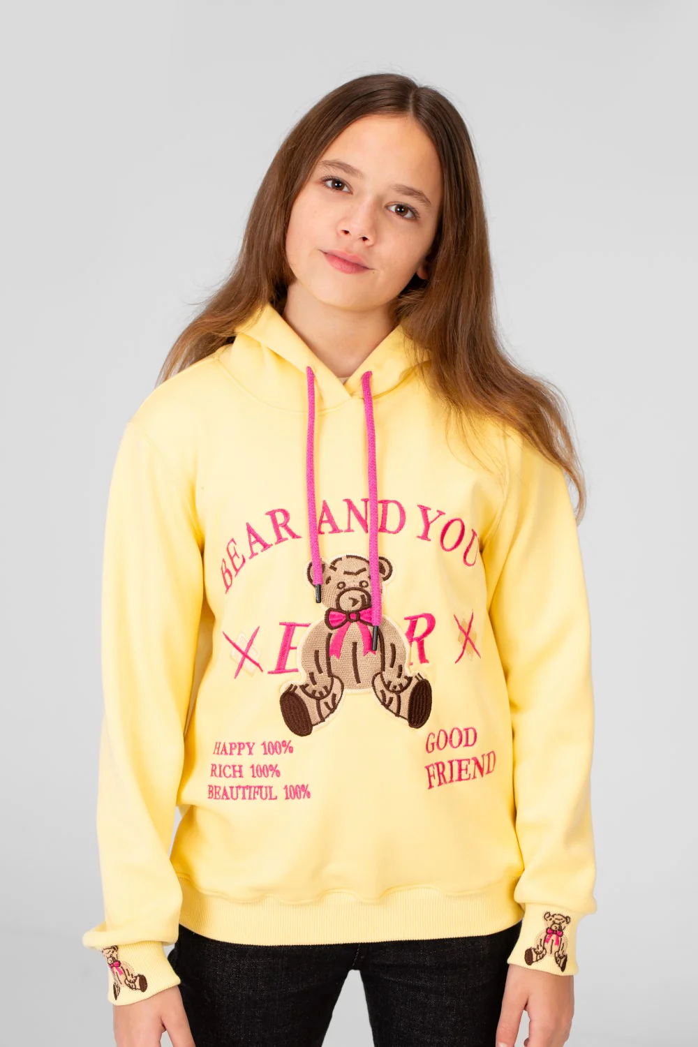 Girl's Long Sleeves Printed Hooded Sweatshirt - Image 8