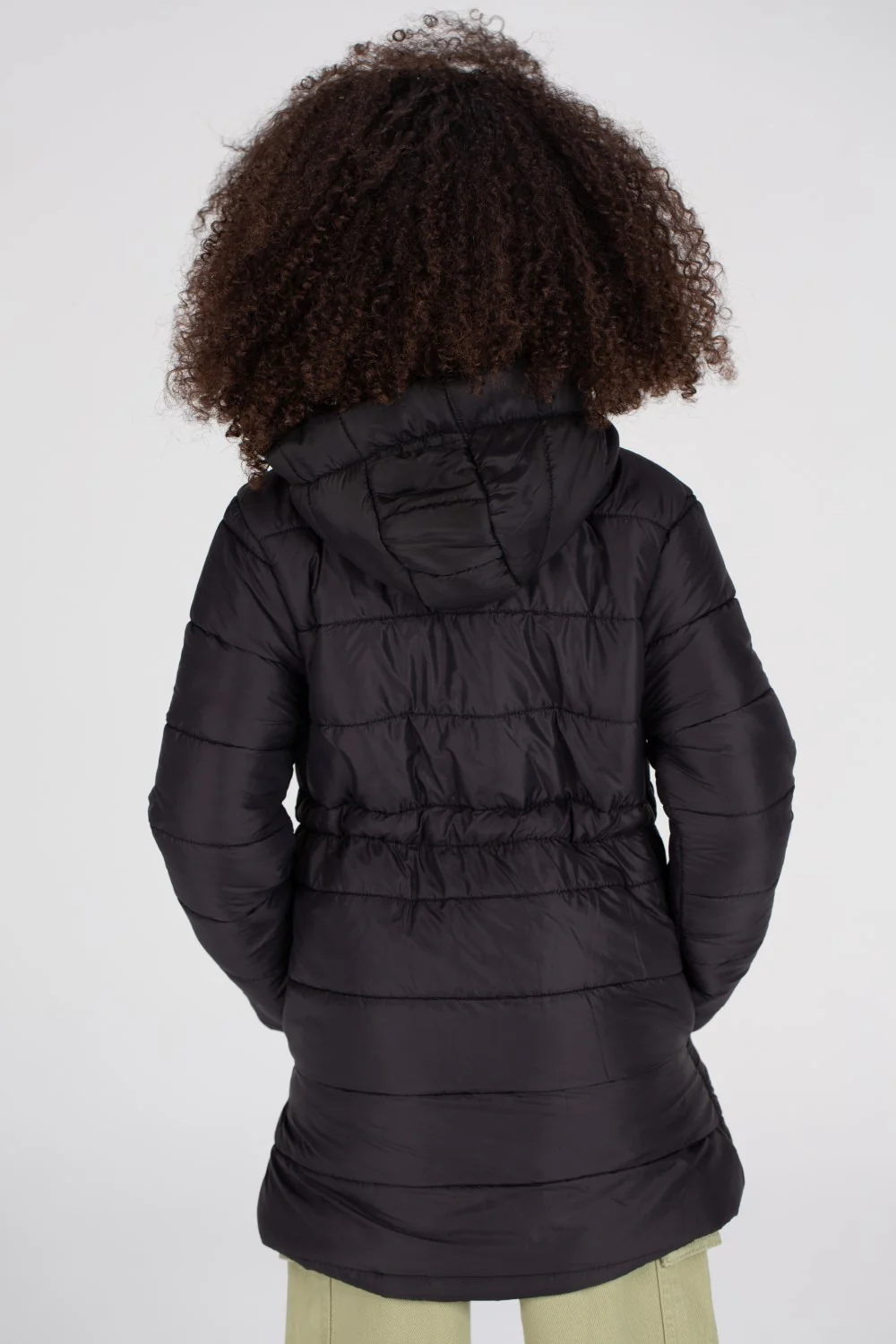 Girl's Long Waterproof Padded Hooded Jacket - Image 2