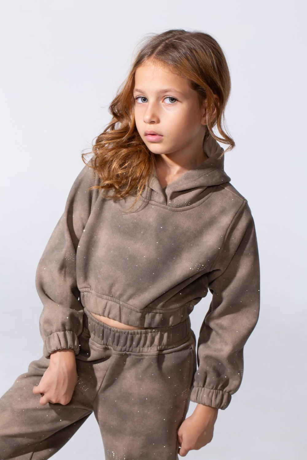 Girl's Melton Slim Fit Galaxy Wash Two-Piece Outfit Set - Image 11