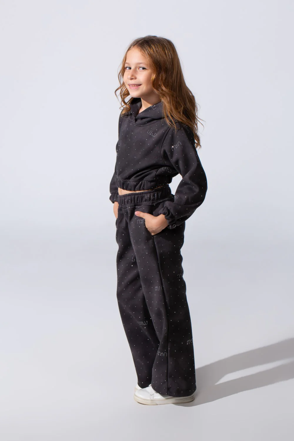 Girl's Melton Slim Fit Galaxy Wash Two-Piece Outfit Set - Image 4