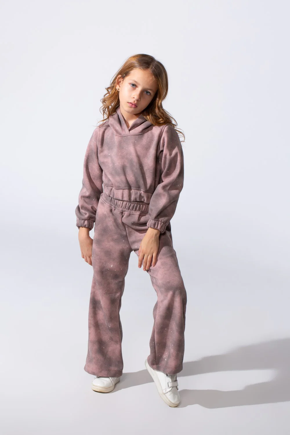 Girl's Melton Slim Fit Galaxy Wash Two-Piece Outfit Set - Image 5