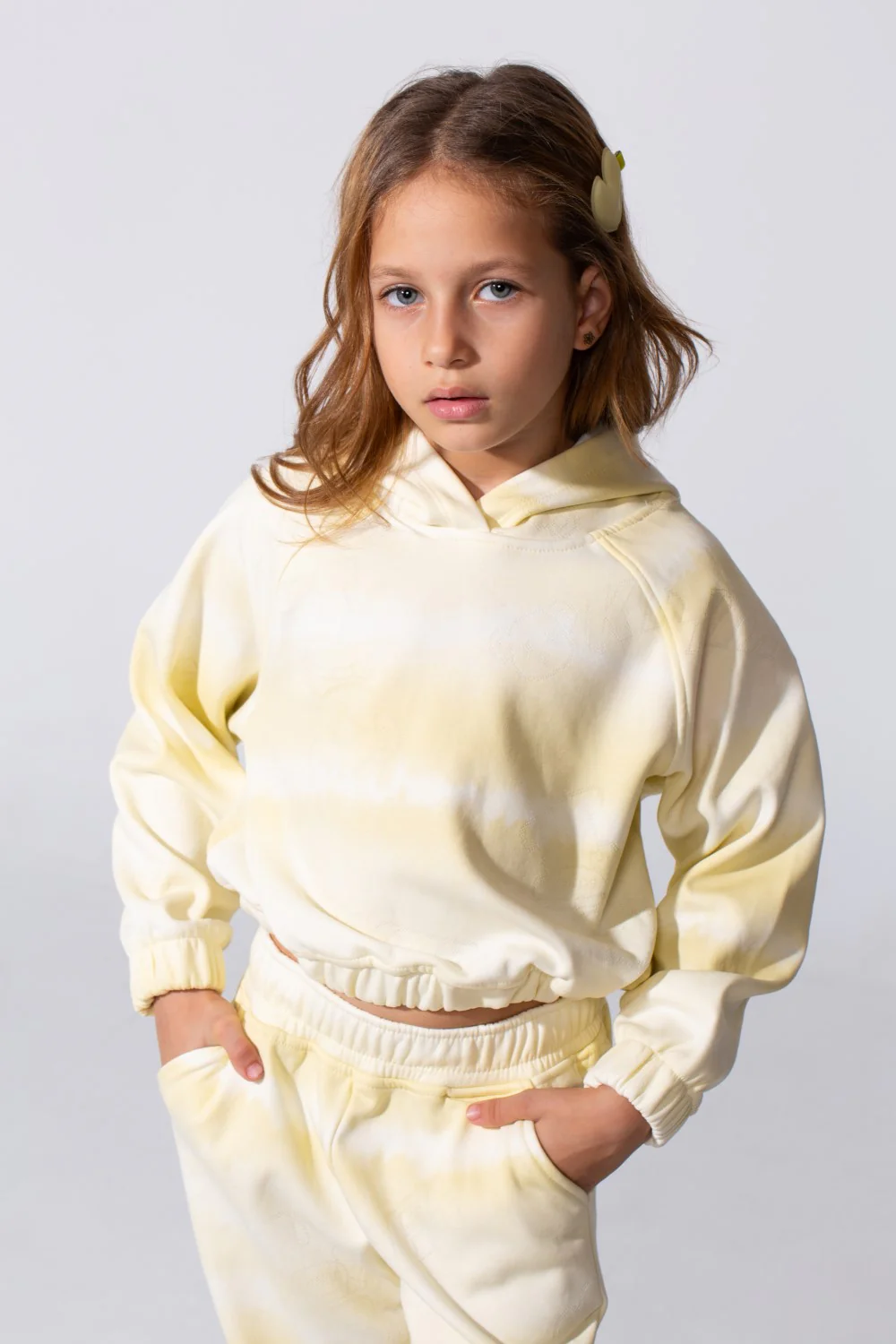 Girl's Melton Tow-Piece Slim Fit Cropped Outfit Set - Image 11