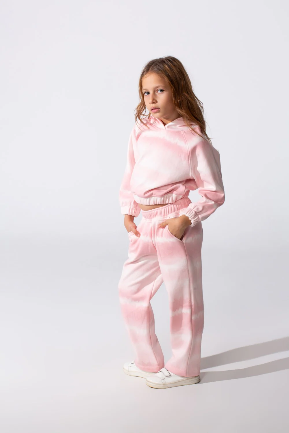 Girl's Melton Tow-Piece Slim Fit Cropped Outfit Set - Image 4