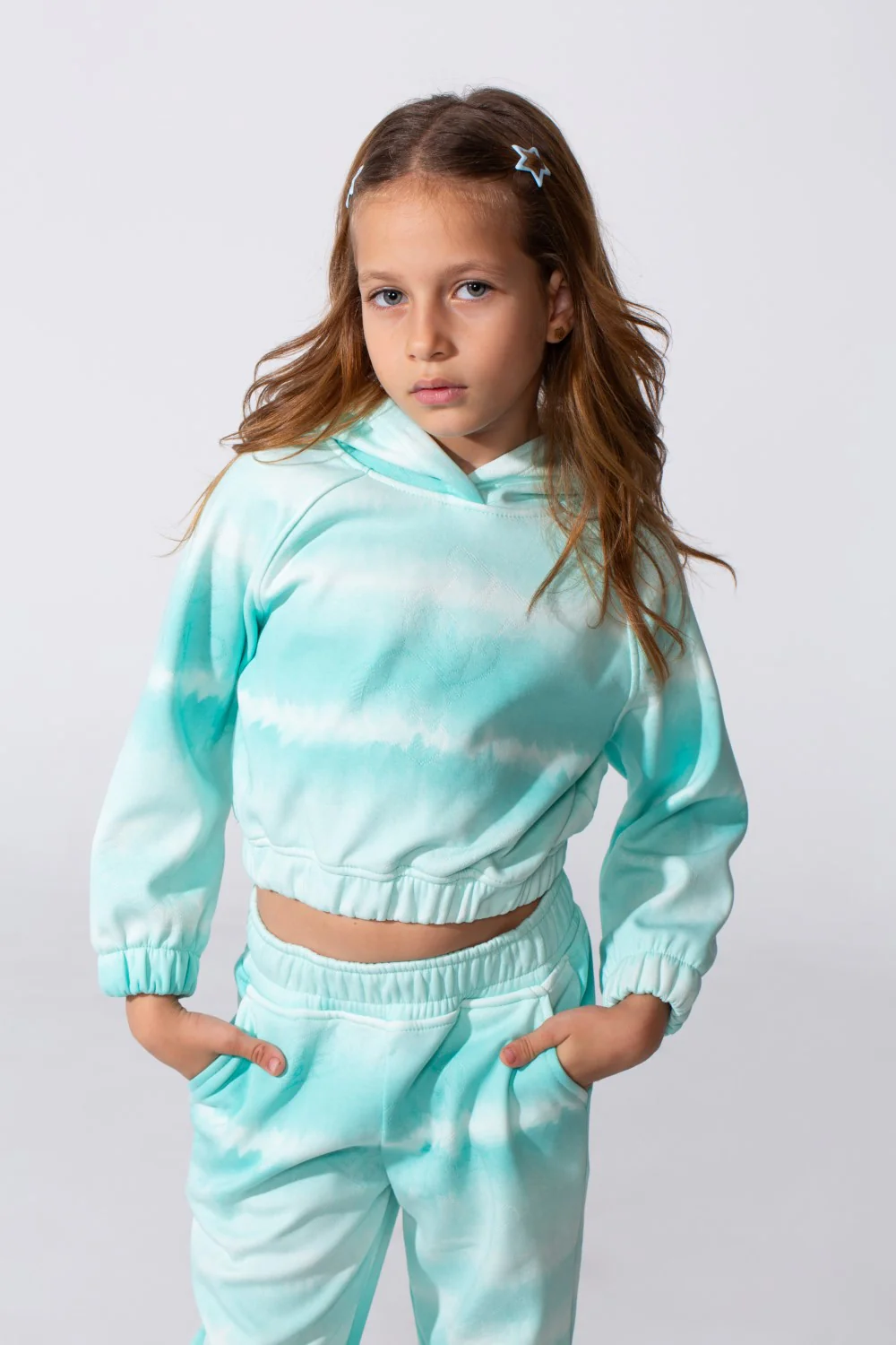 Girl's Melton Tow-Piece Slim Fit Cropped Outfit Set - Image 7