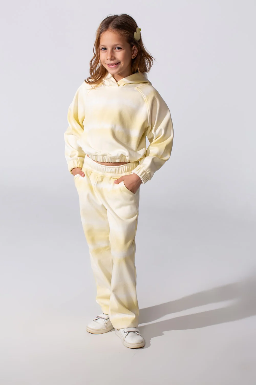 Girl's Melton Tow-Piece Slim Fit Cropped Outfit Set - Image 9