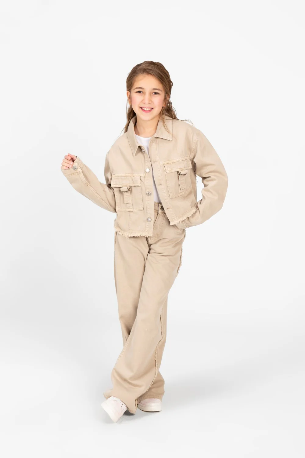 Girl's Modern Slouchy Jeans Outfit Set