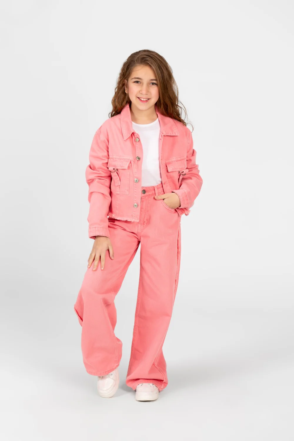 Girl's Modern Slouchy Jeans Outfit Set - Image 13