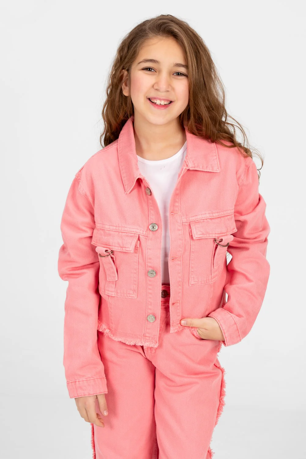 Girl's Modern Slouchy Jeans Outfit Set - Image 16