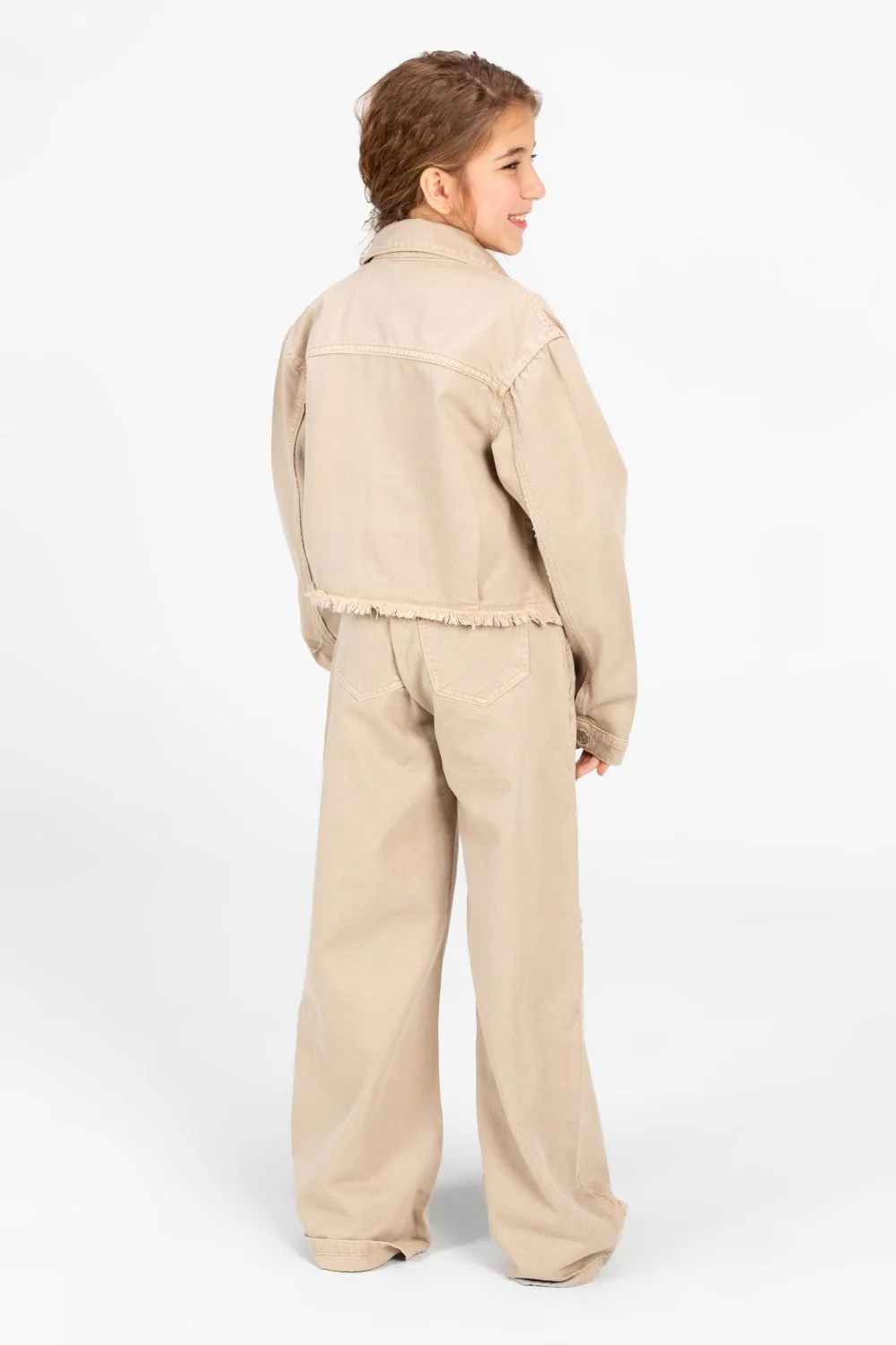 Girl's Modern Slouchy Jeans Outfit Set - Image 2
