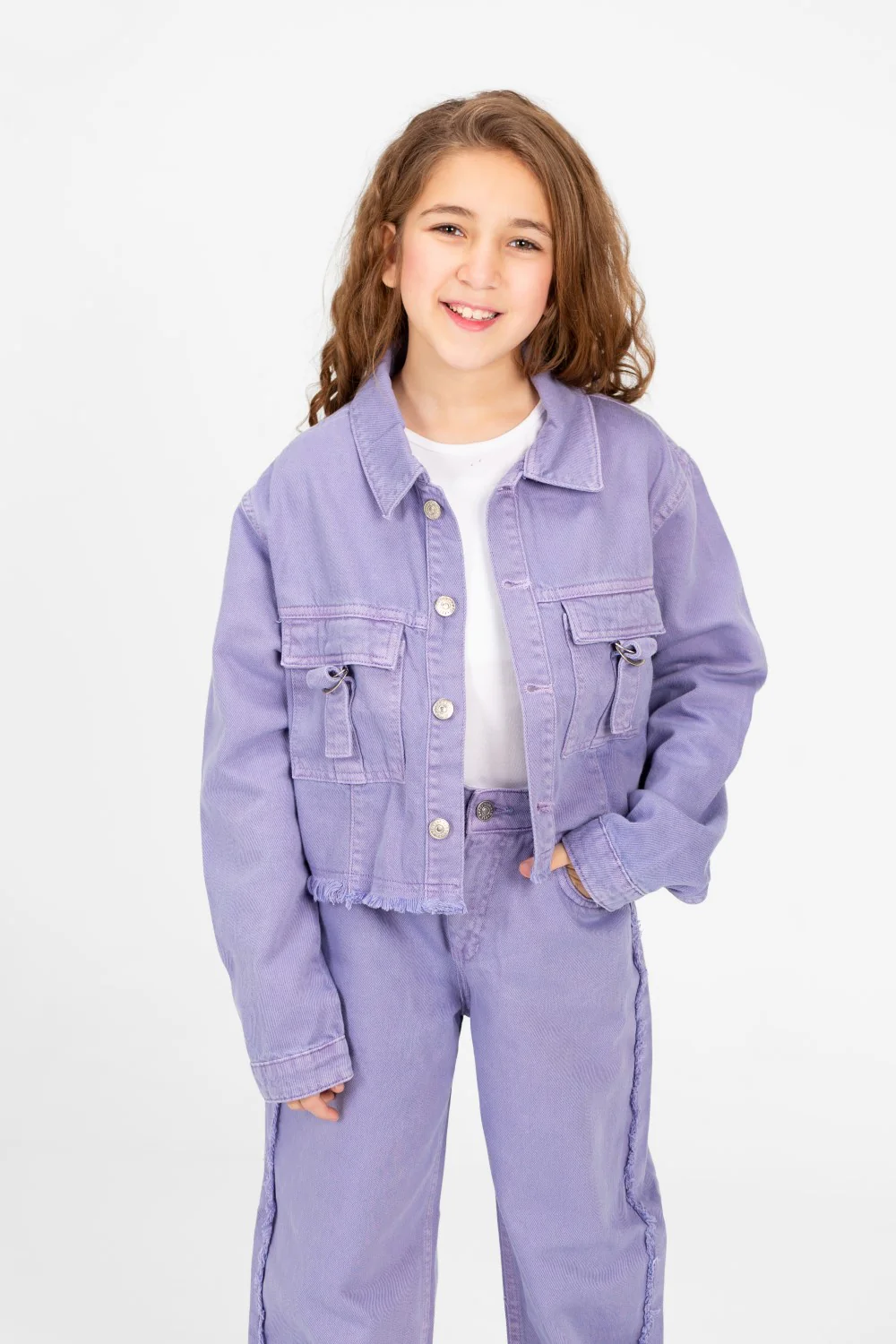 Girl's Modern Slouchy Jeans Outfit Set - Image 8