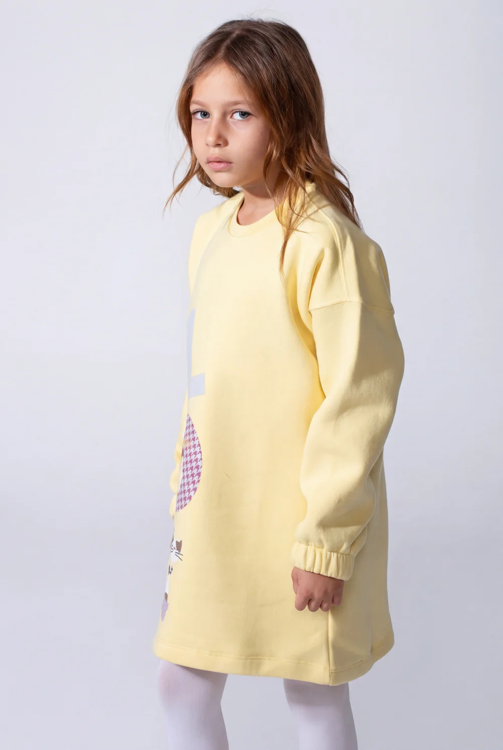 Girls’ Oversized Long-Sleeve With Comfortable Crew Neck Dropped Shoulders Playful Graphic Print  Cozy Casual Modern Melton Sweatshirt - Image 16