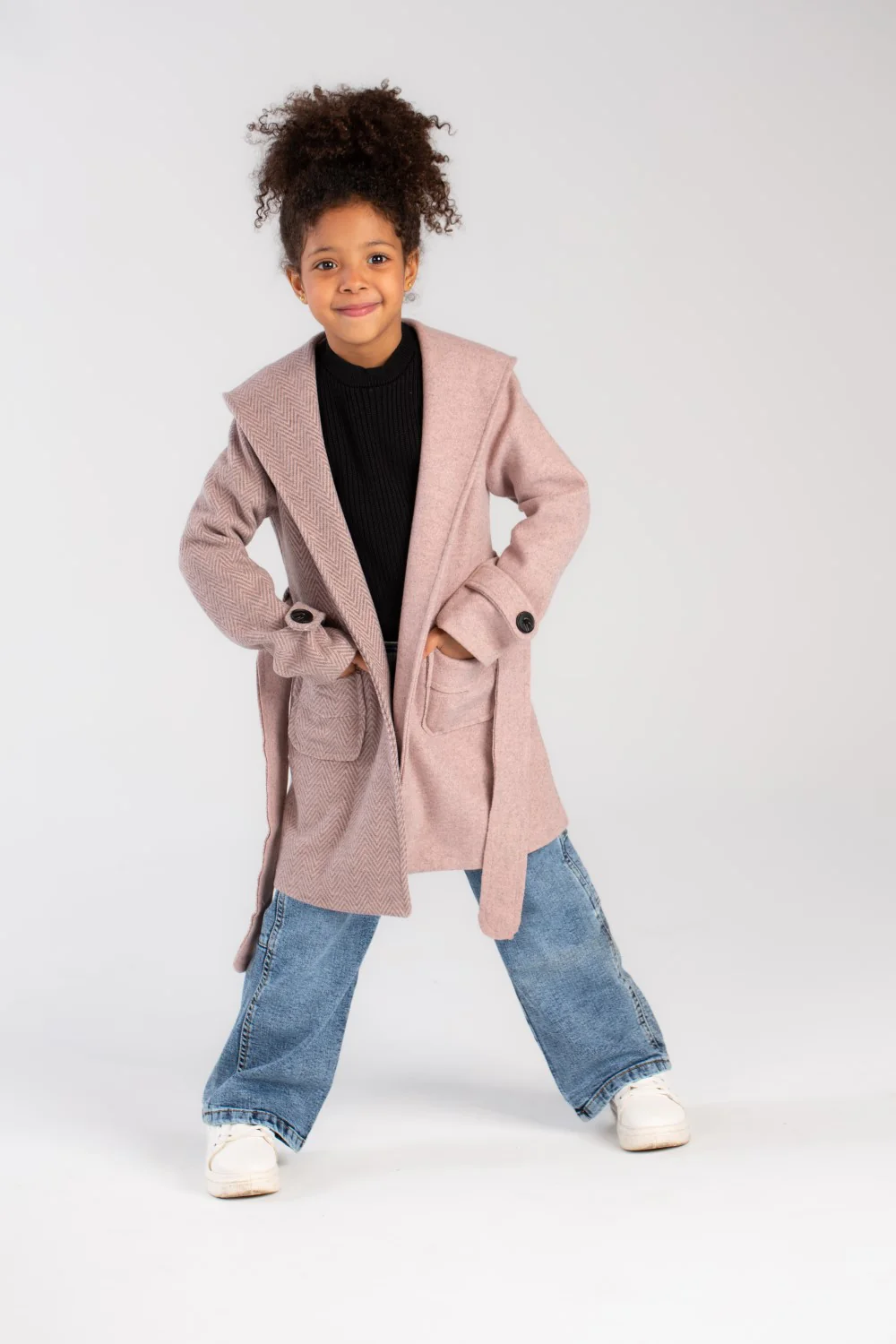 Girl's Padded Comfortable Fit Gogh With Front Pockets Coat - Image 5