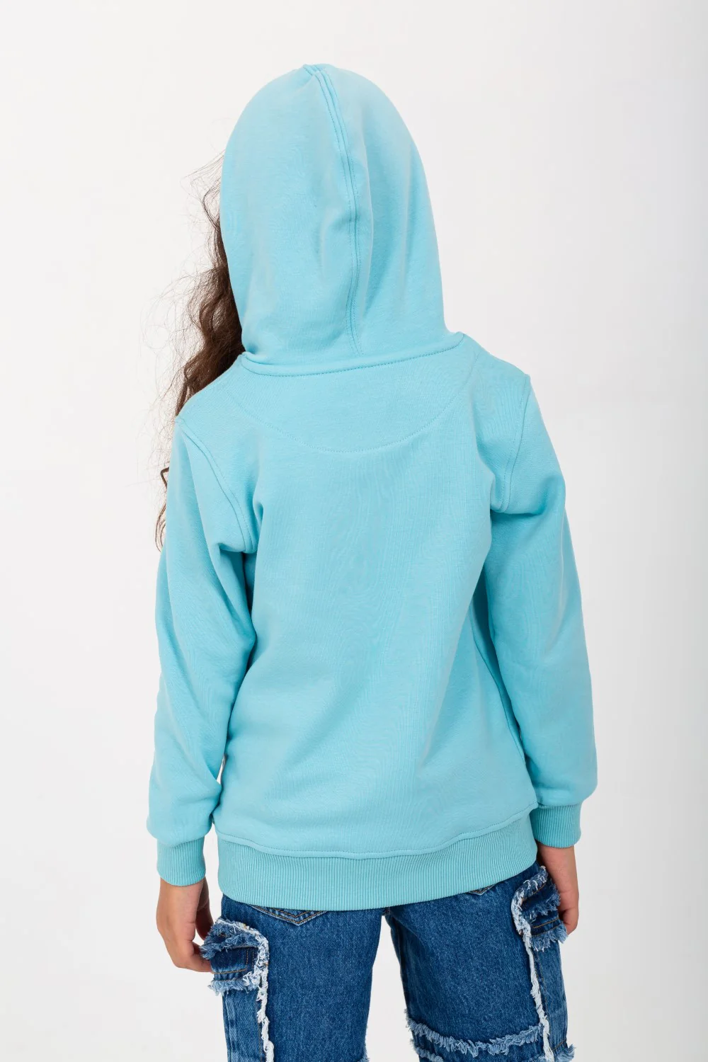 Girls Padded Hooded Front Unique Print Hoodie Sweatshirt - Image 2