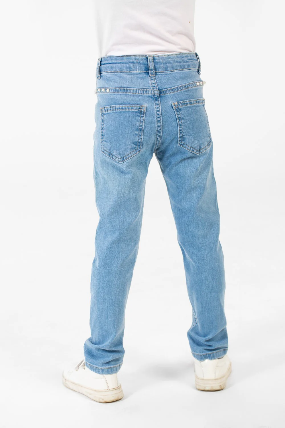 Girl's Pauline Laser Five Pocket Jeans Pants In A Modern Comfortable Fit - Image 2