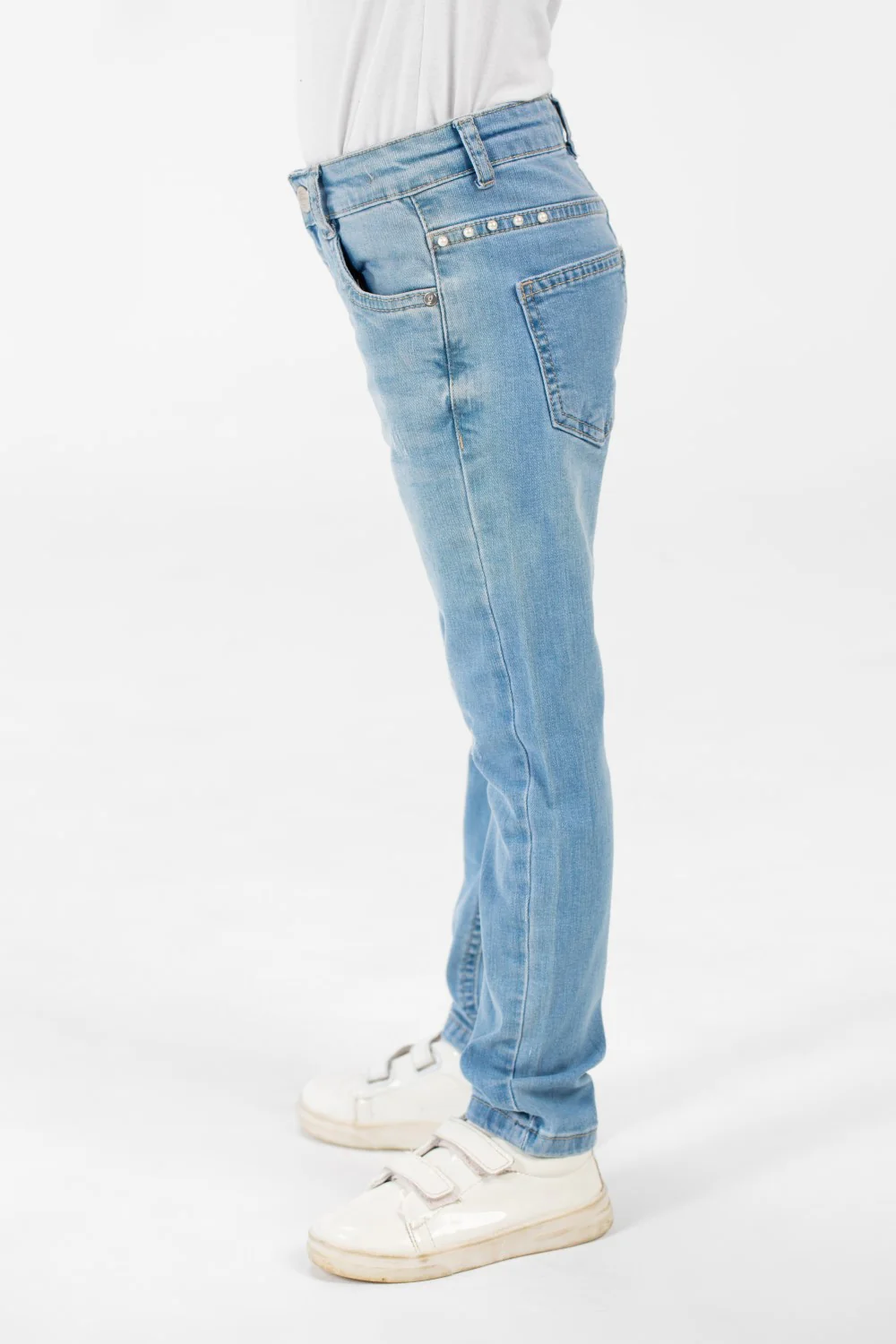 Girl's Pauline Laser Five Pocket Jeans Pants In A Modern Comfortable Fit - Image 4